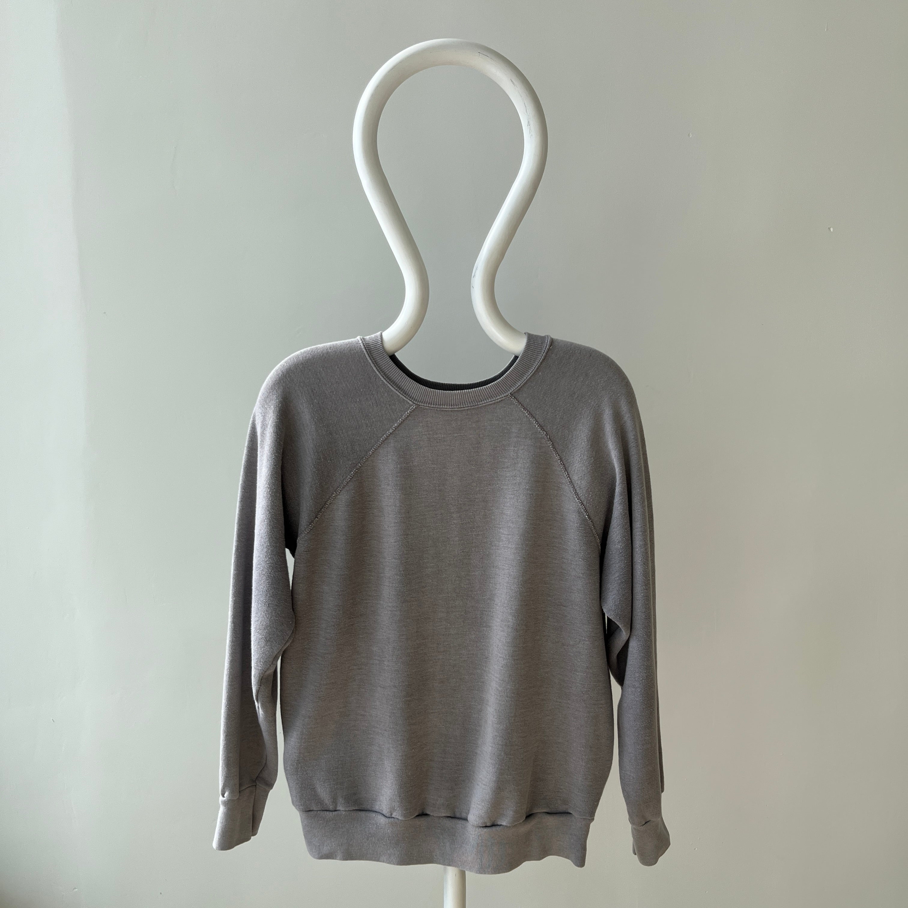 1970/80s Soft as Cashmere Faded Gray Beautiful Luxury Sweatshirt - Don't Care If It Doesn't Sell :)