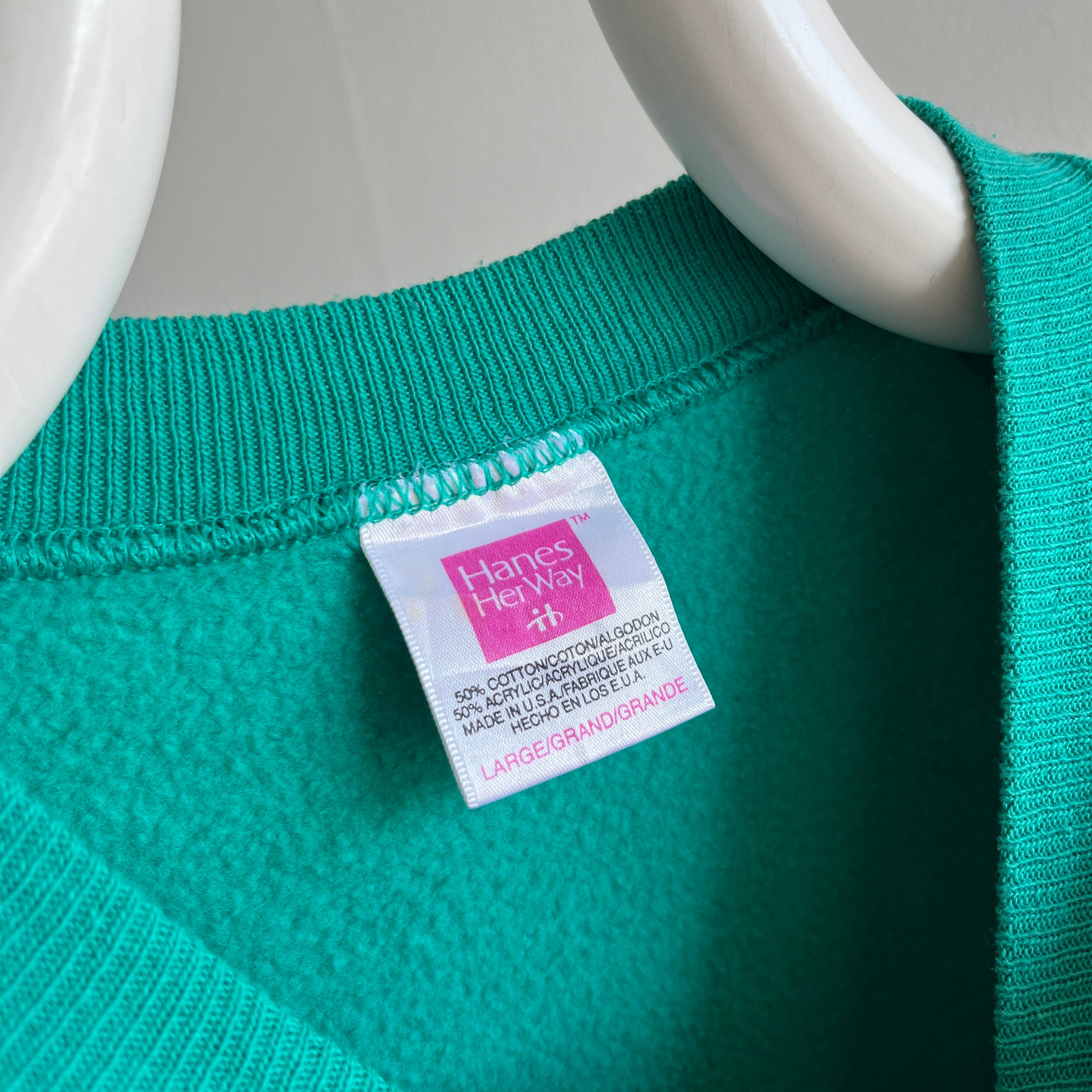 1990s HHW Teal Raglan Sweatshirt