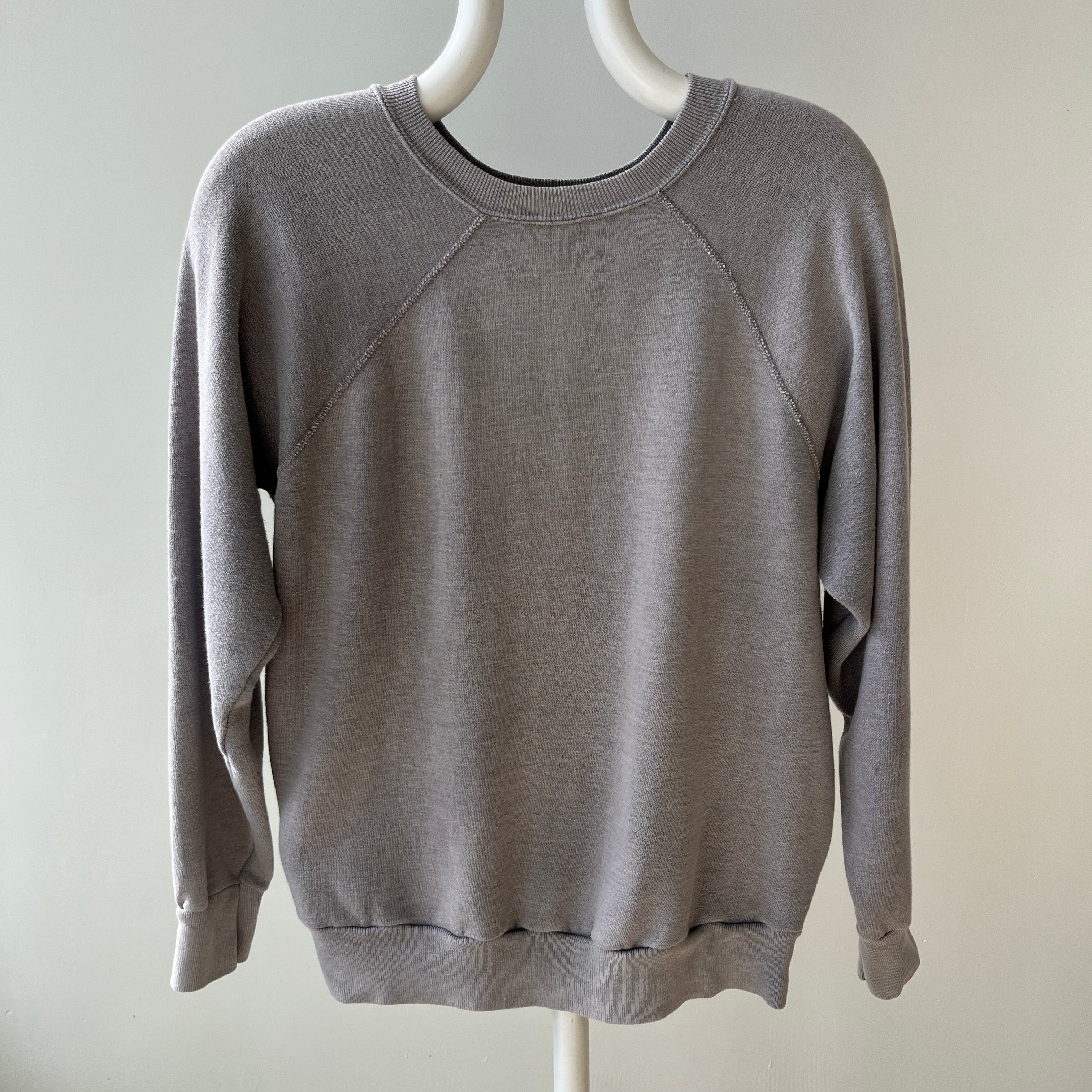 1970/80s Soft as Cashmere Faded Gray Beautiful Luxury Sweatshirt - Don't Care If It Doesn't Sell :)