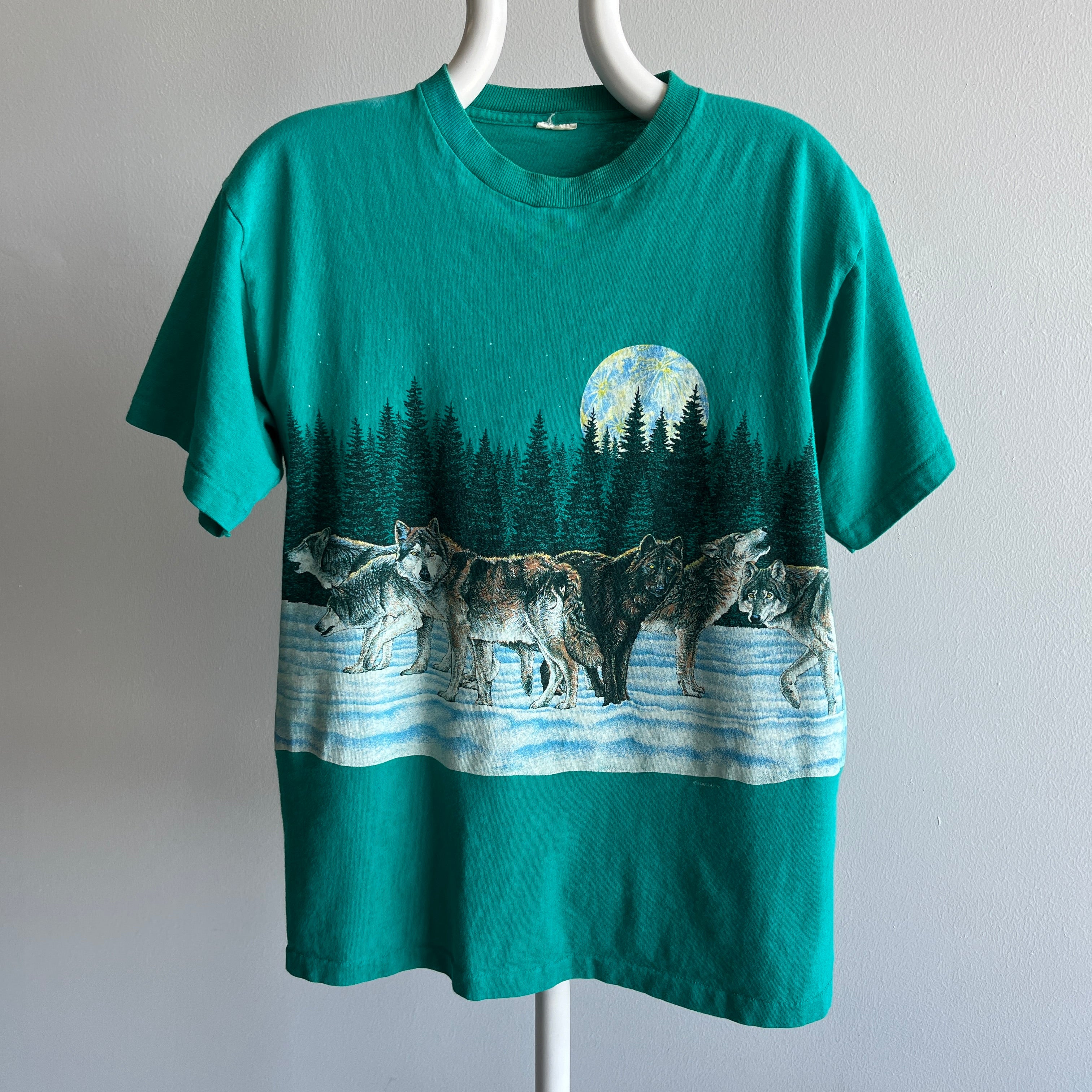 1991 Wolves Wrap Around T-Shirt by Habitat