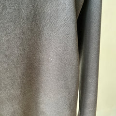 1980/90s Blank Faded Black Double Collar Heavyweight Sweatshirt by Hanes