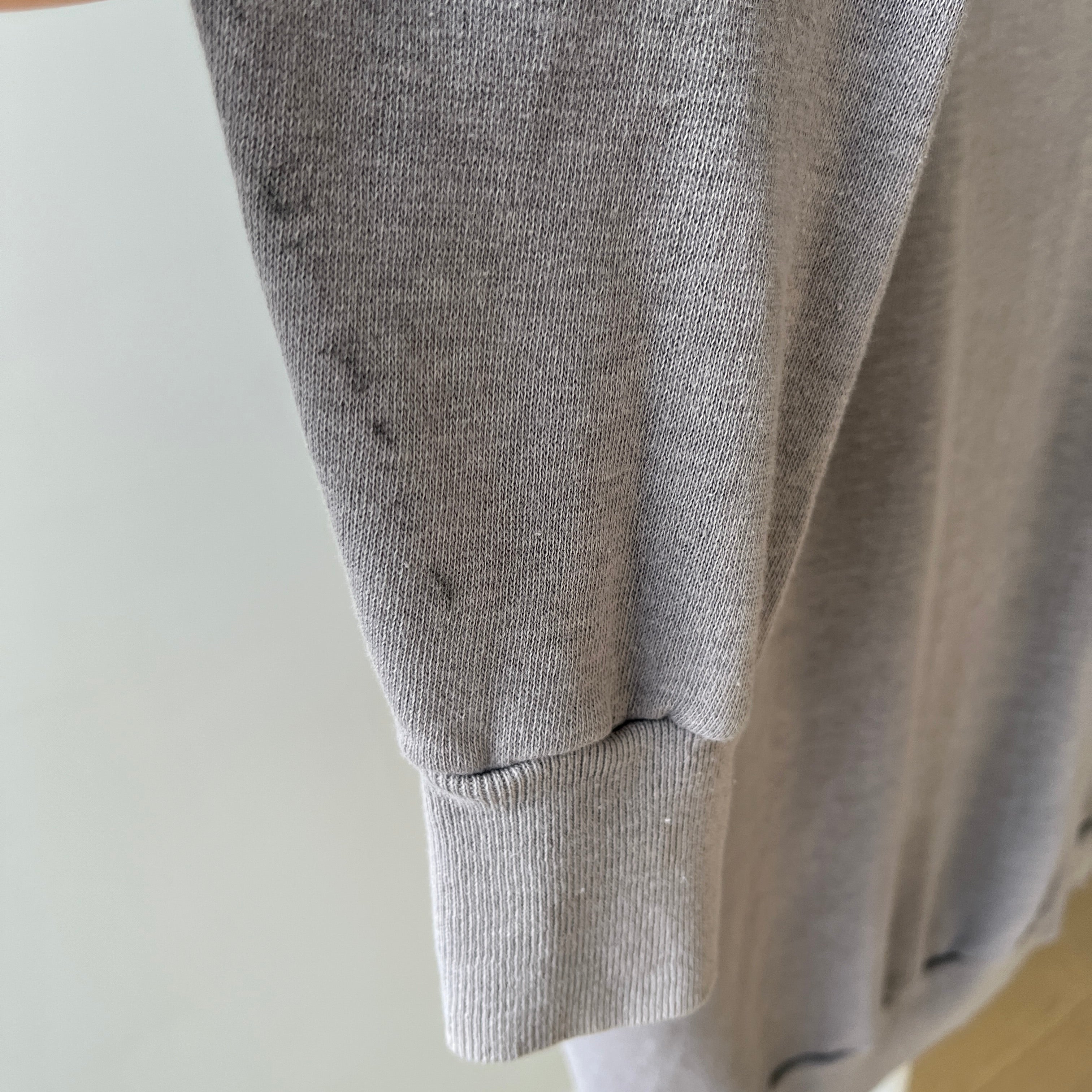 1970/80s Soft as Cashmere Faded Gray Beautiful Luxury Sweatshirt - Don't Care If It Doesn't Sell :)