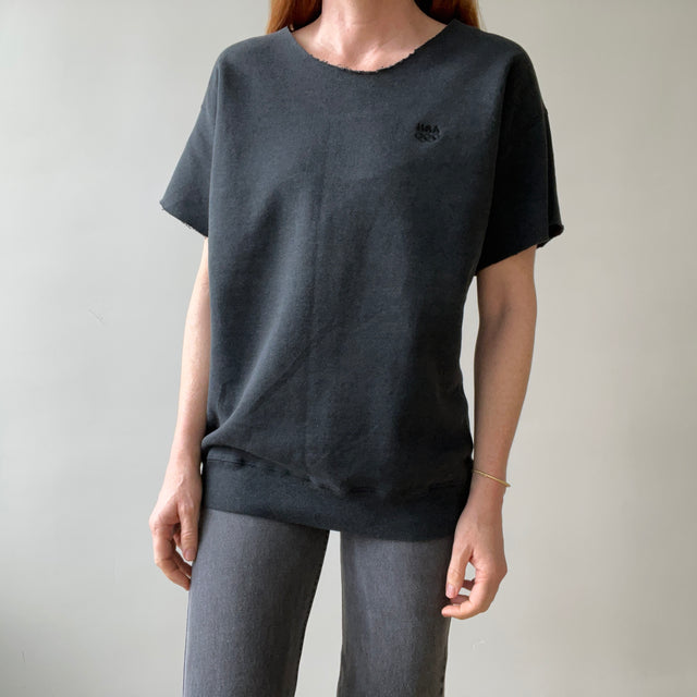 1980s Black Cut Off Olympics Sweatshirt