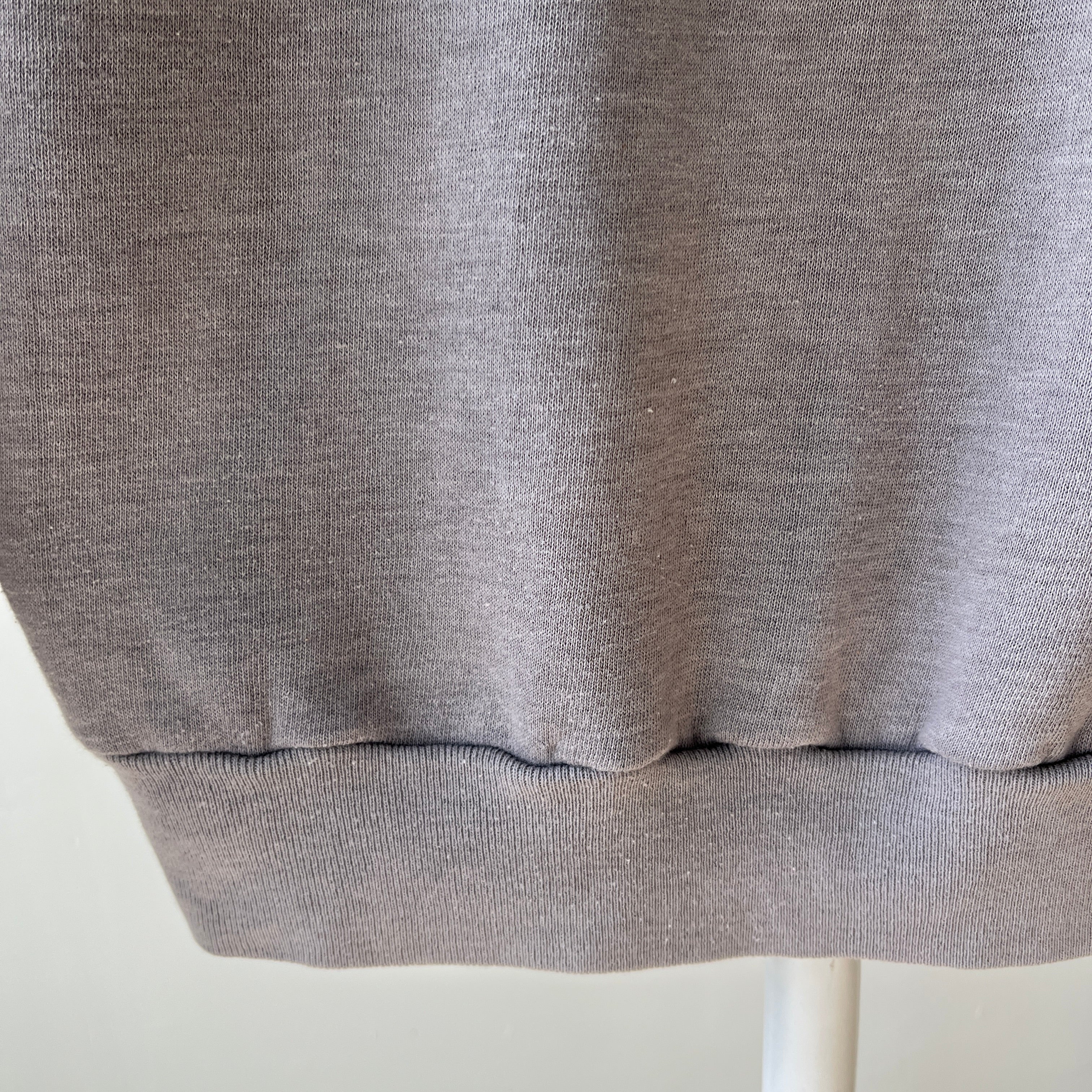 1970/80s Soft as Cashmere Faded Gray Beautiful Luxury Sweatshirt - Don't Care If It Doesn't Sell :)