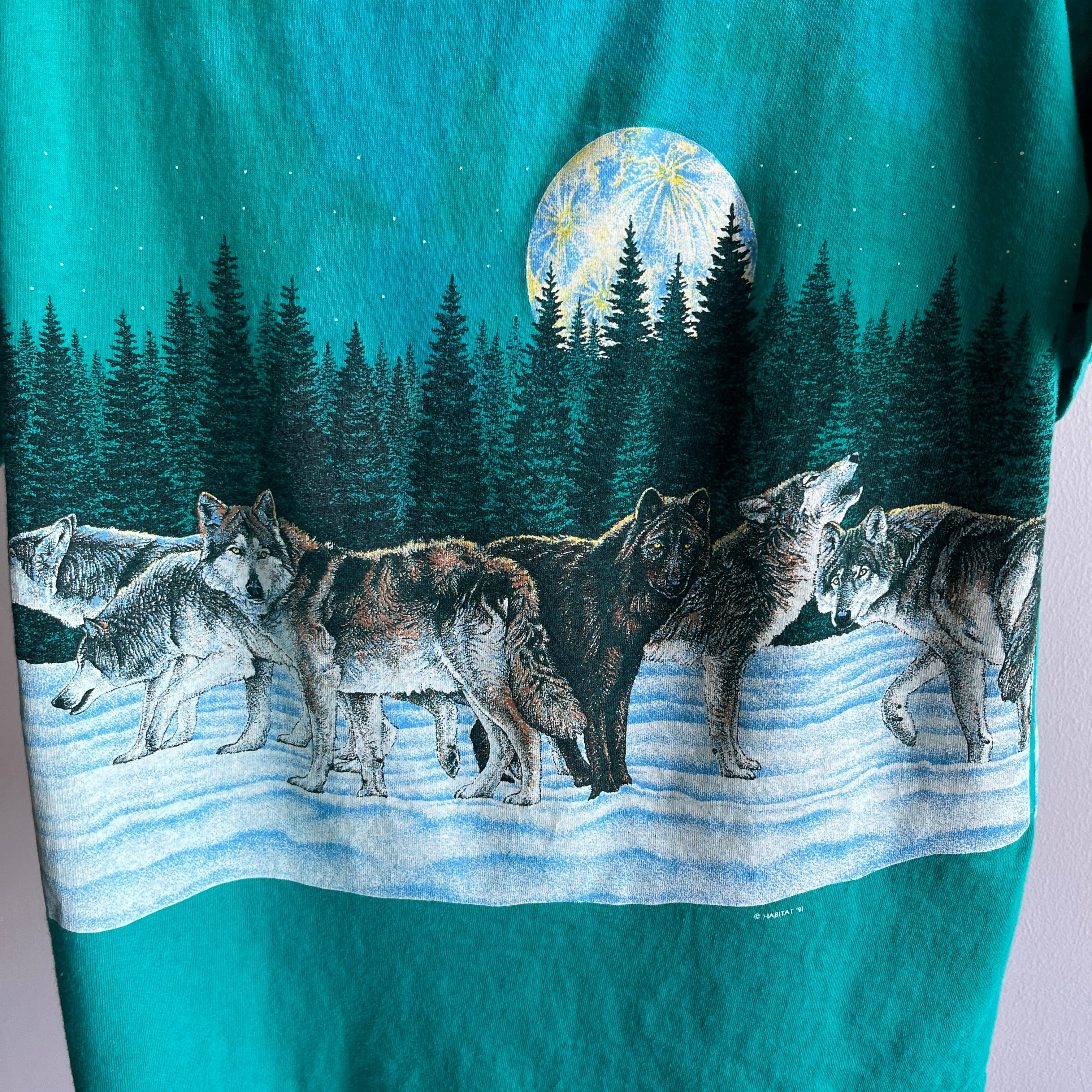 1991 Wolves Wrap Around T-Shirt by Habitat