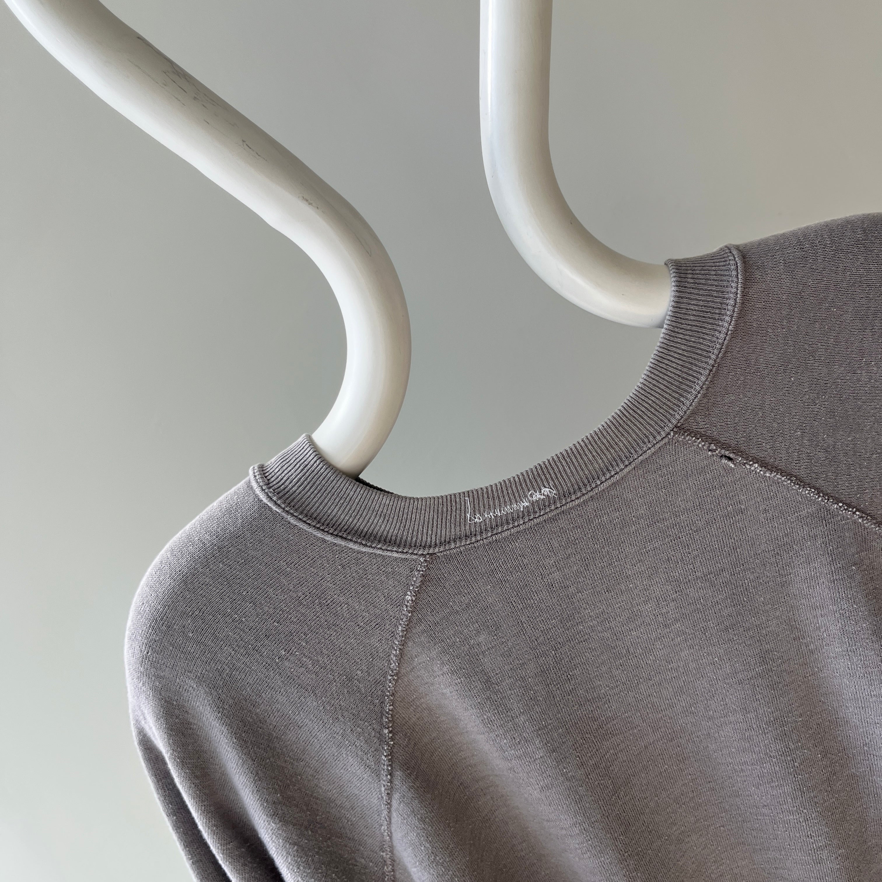 1970/80s Soft as Cashmere Faded Gray Beautiful Luxury Sweatshirt - Don't Care If It Doesn't Sell :)