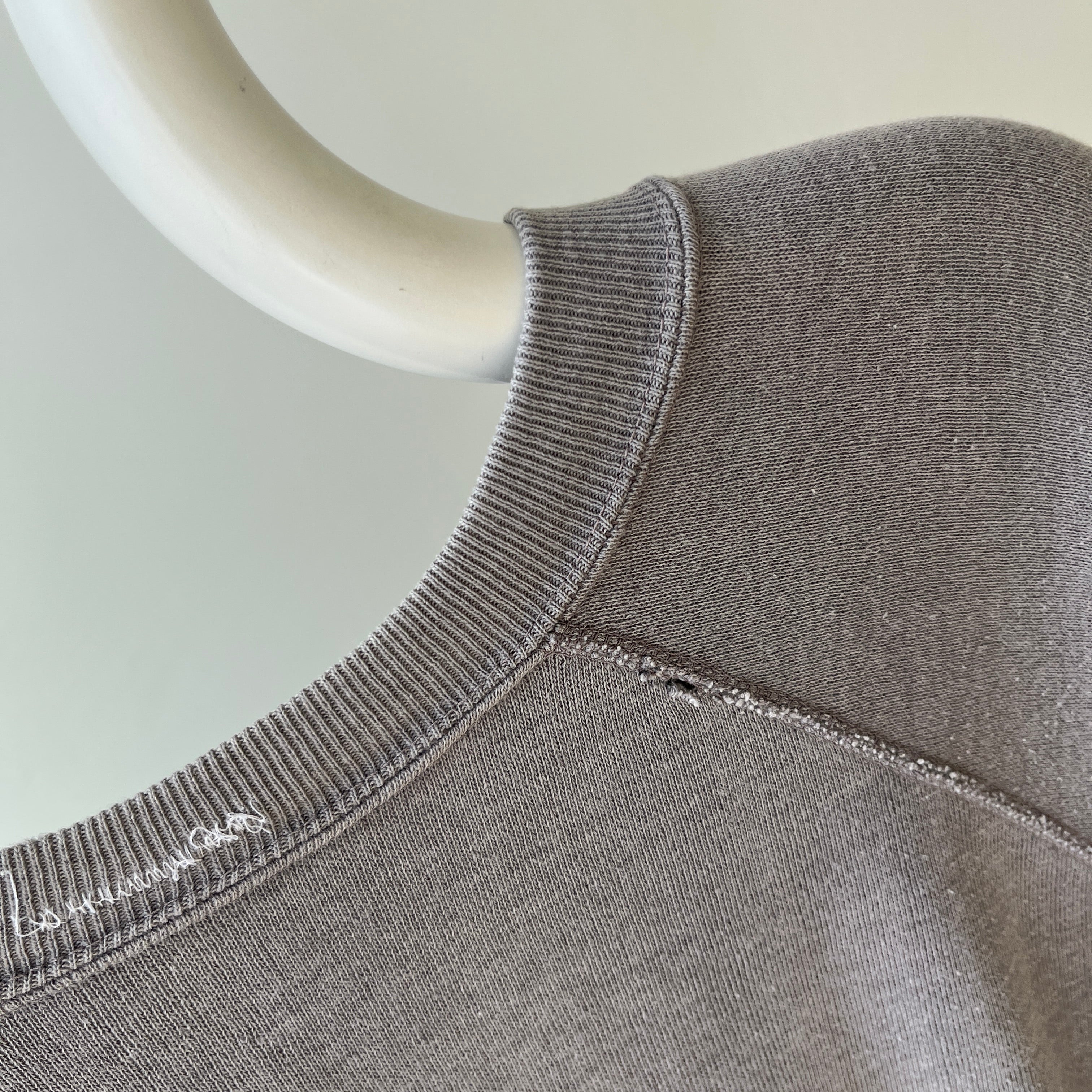 1970/80s Soft as Cashmere Faded Gray Beautiful Luxury Sweatshirt - Don't Care If It Doesn't Sell :)