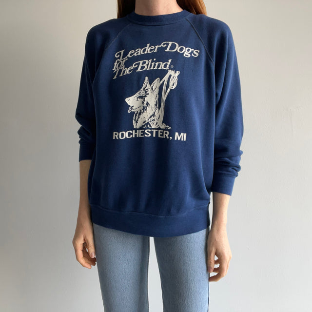 1980s Leader Dogs for the Blind Rochester, MI Sweatshirt - OMG