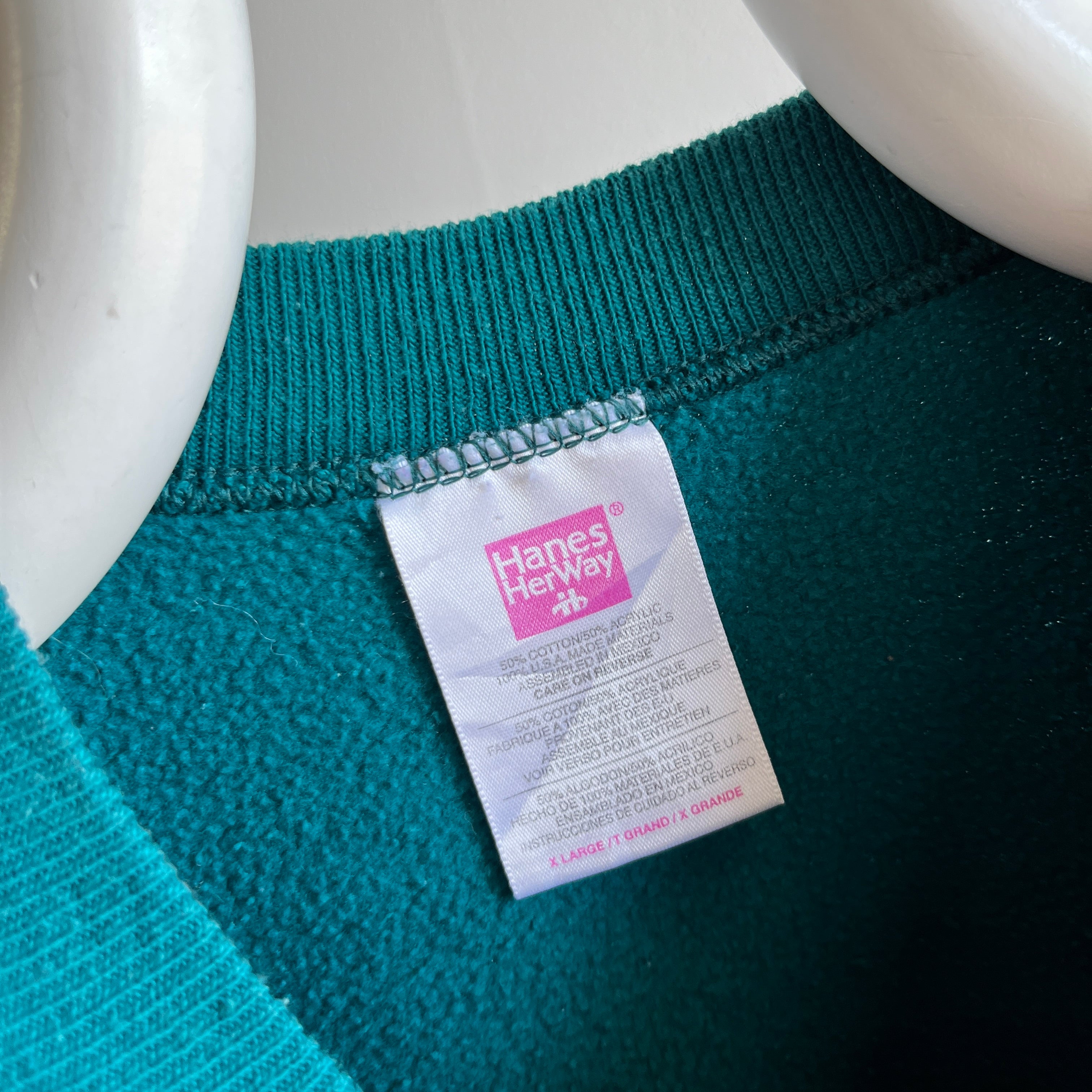 1990s HHW Deep Teal Raglan Sweatshirt