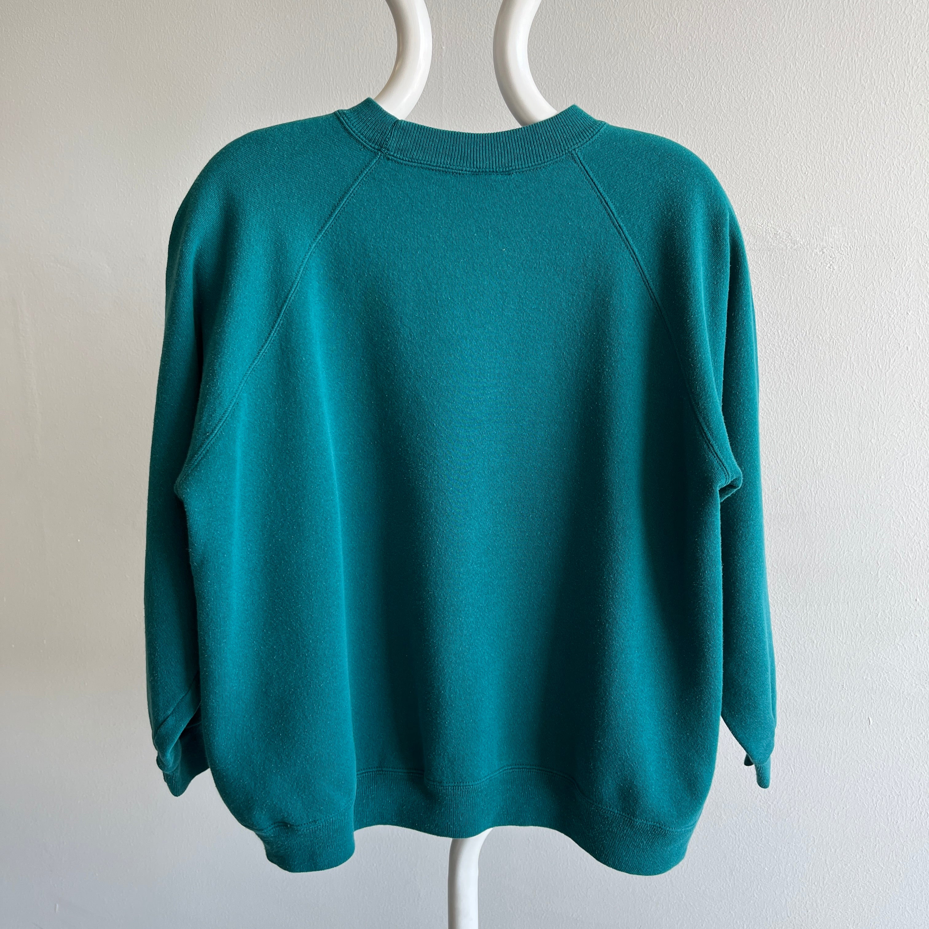 1990s HHW Deep Teal Raglan Sweatshirt