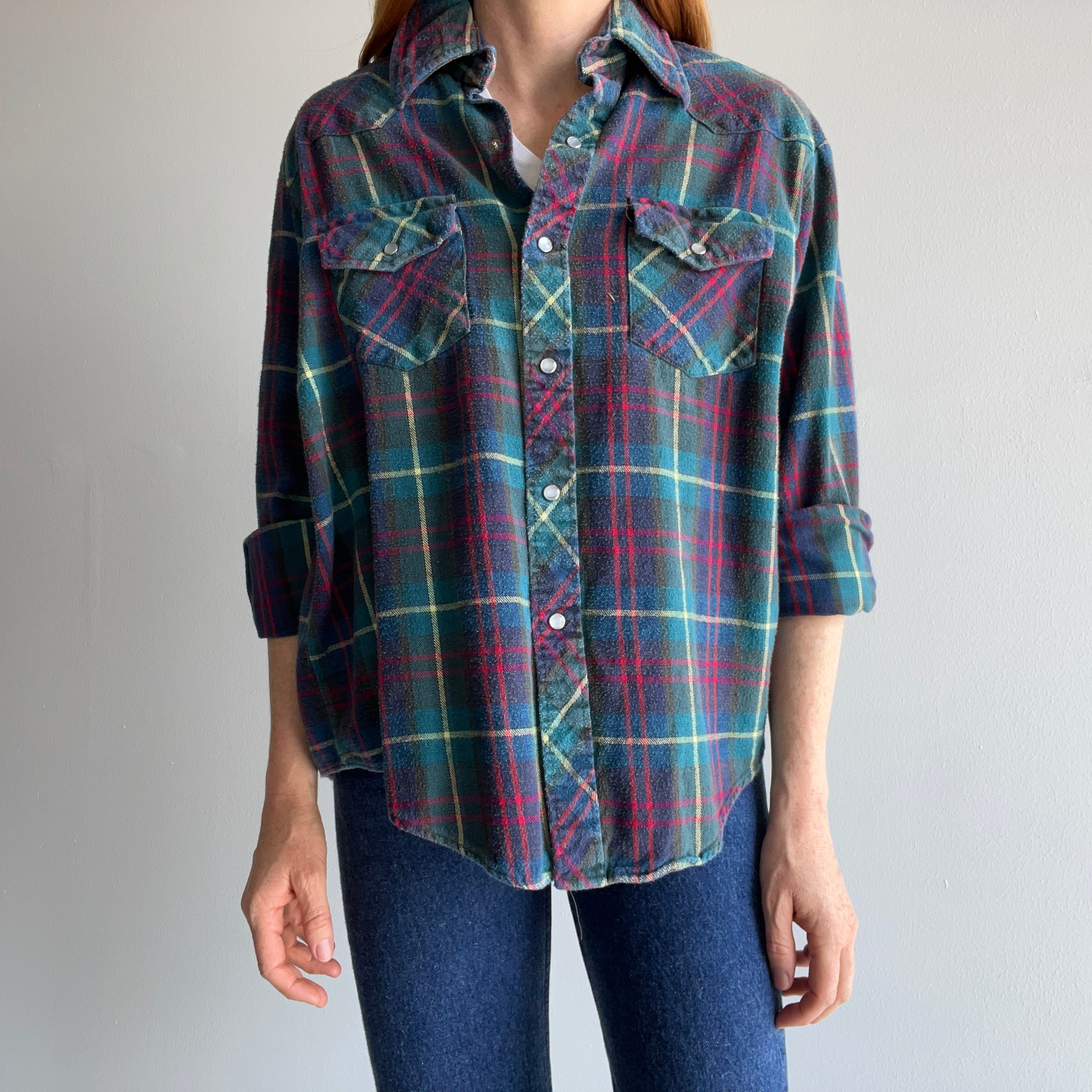 1980s Lariat Cotton Cowboy Flannel - So Cool!