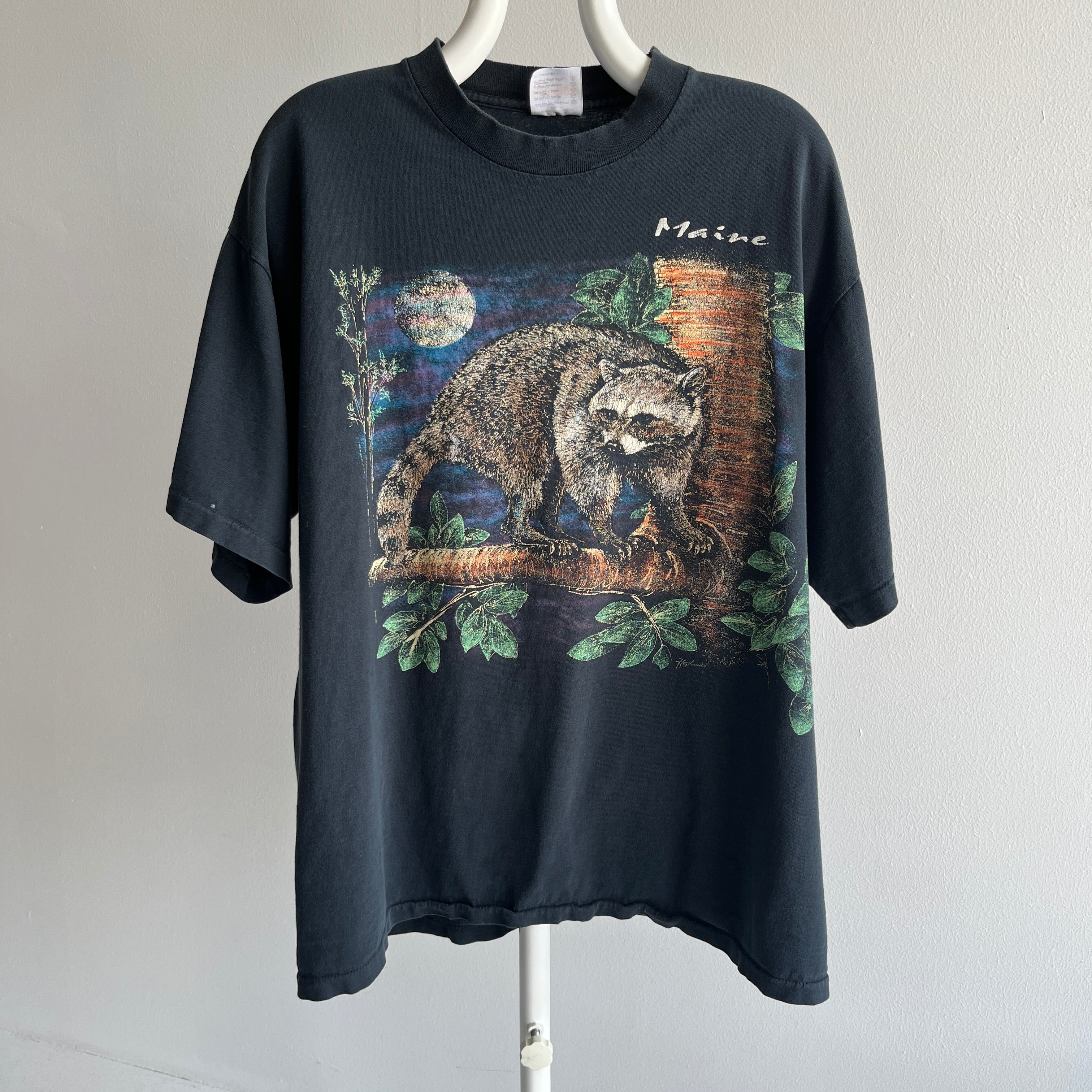 1990s Trash Can Panda Wrap Around Epic T-Shirt - AKA Racoon