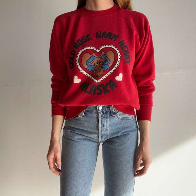 1970/80s Cold Nose, Warm Heart, Alaska Sweatshirt  - OMG
