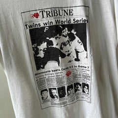 1987 West Central Tribune Twins Win World Series T-Shirt