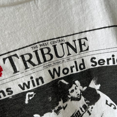 1987 West Central Tribune Twins Win World Series T-Shirt