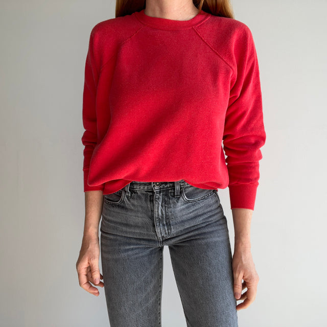 1980s Blank Red Raglan