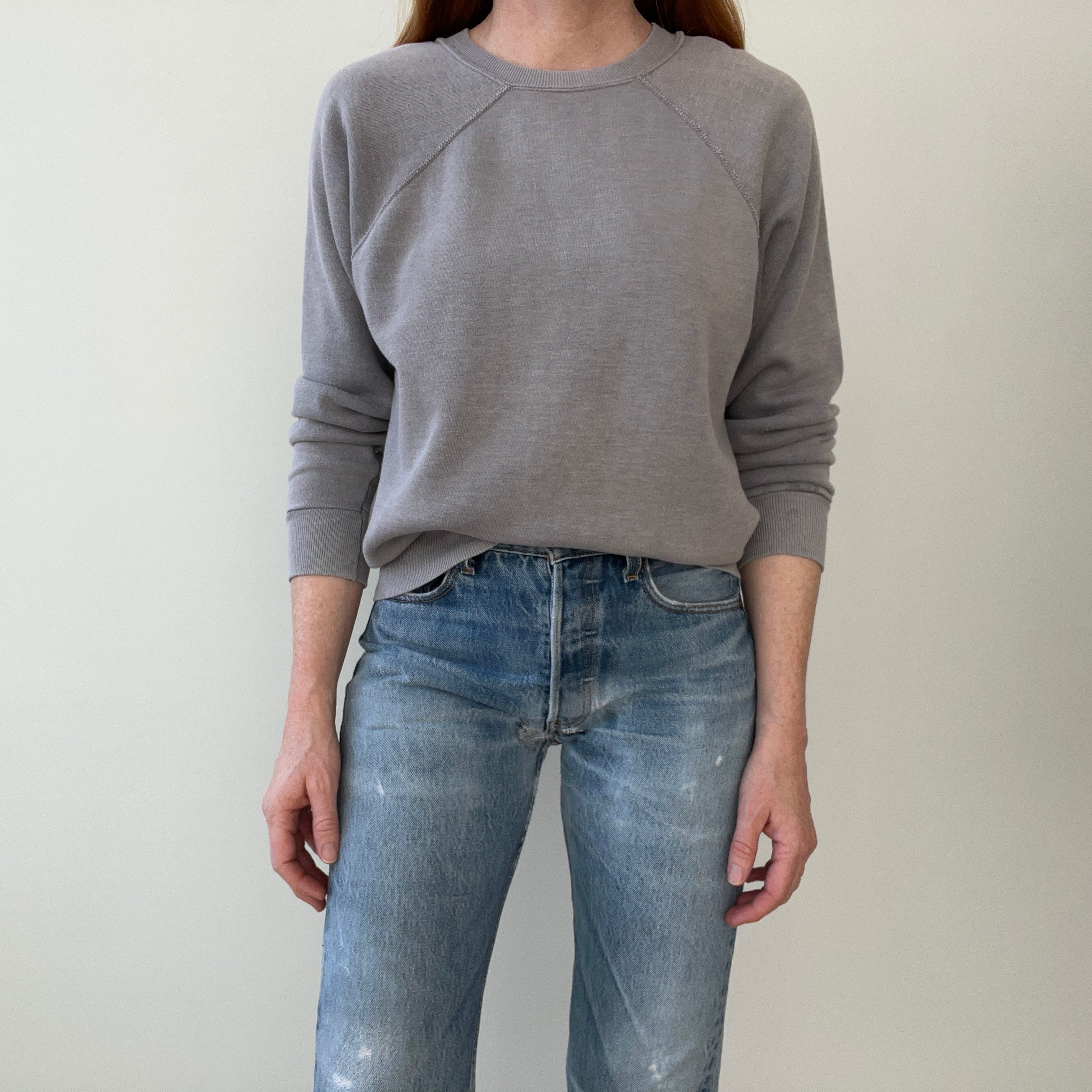 1970/80s Soft as Cashmere Faded Gray Beautiful Luxury Sweatshirt - Don't Care If It Doesn't Sell :)