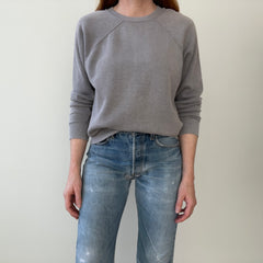 1970/80s Soft as Cashmere Faded Gray Beautiful Luxury Sweatshirt - Don't Care If It Doesn't Sell :)