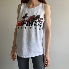 1980/90s WIOT Toledo Ohio FM104 Stained Tank Top