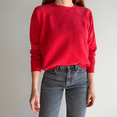 1980s Blank Red Raglan