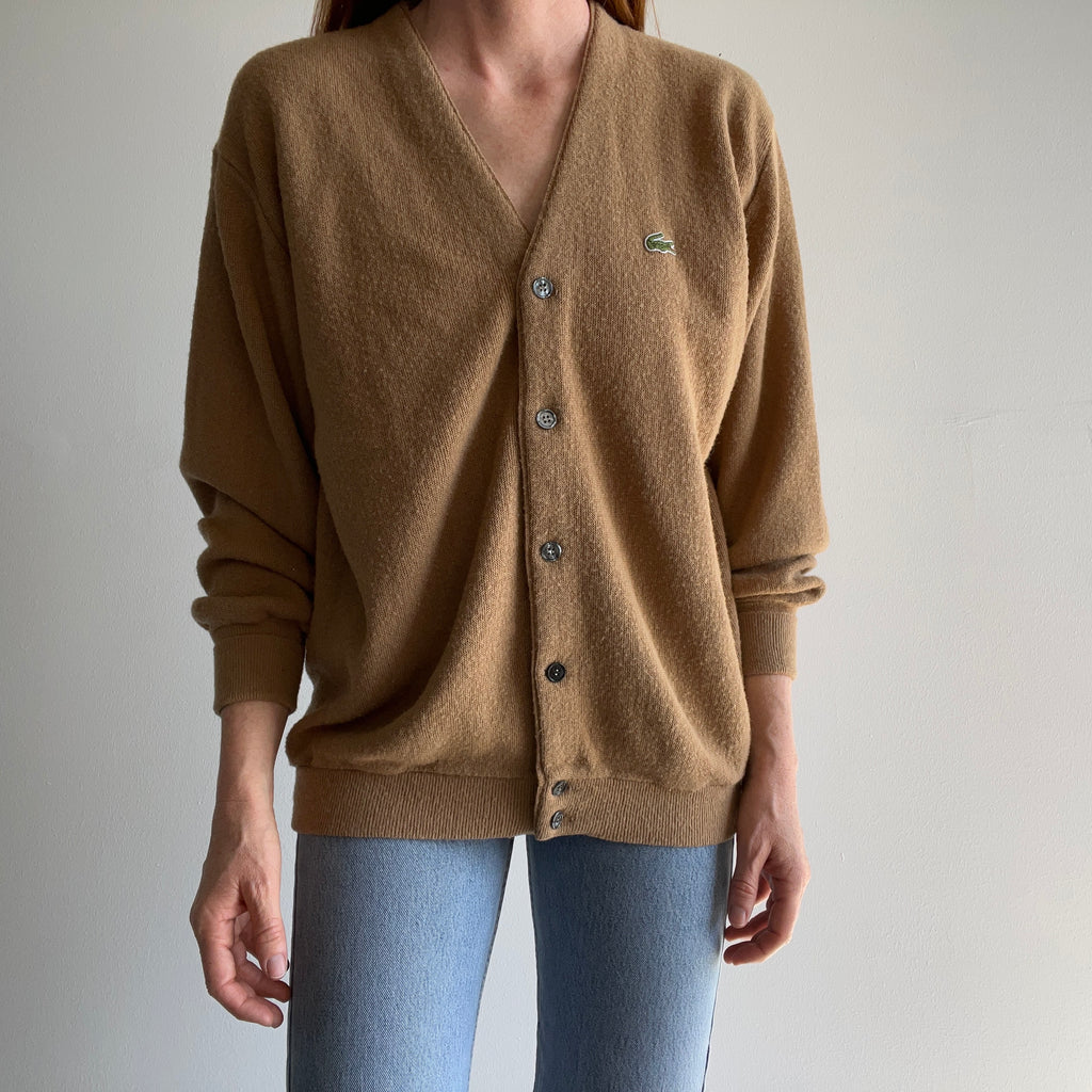 1960s Izod Lacoste Camel Cardigan