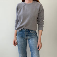 1970/80s Soft as Cashmere Faded Gray Beautiful Luxury Sweatshirt - Don't Care If It Doesn't Sell :)