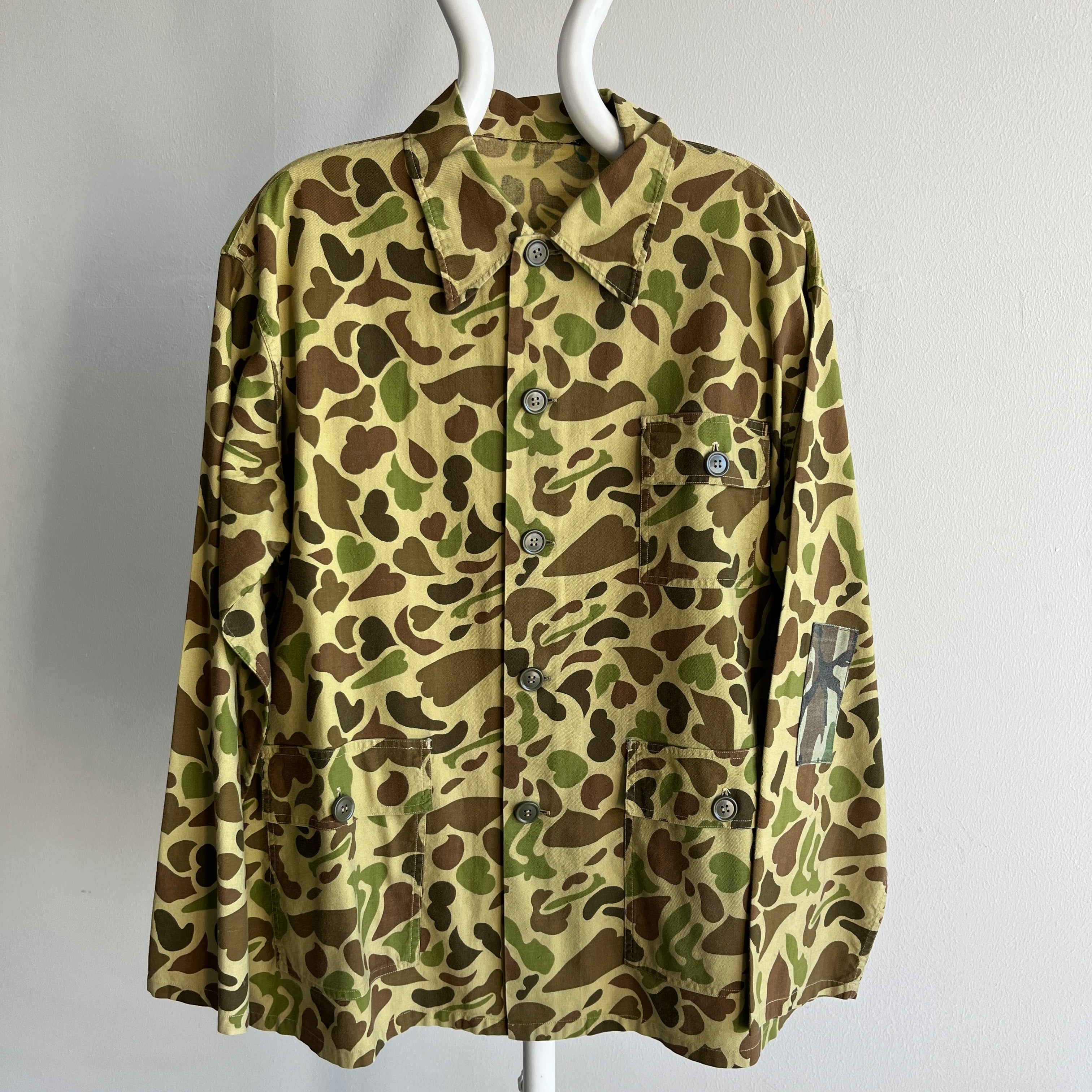 1970s Barely Worn Bright Camo Chore Coat/Jacket