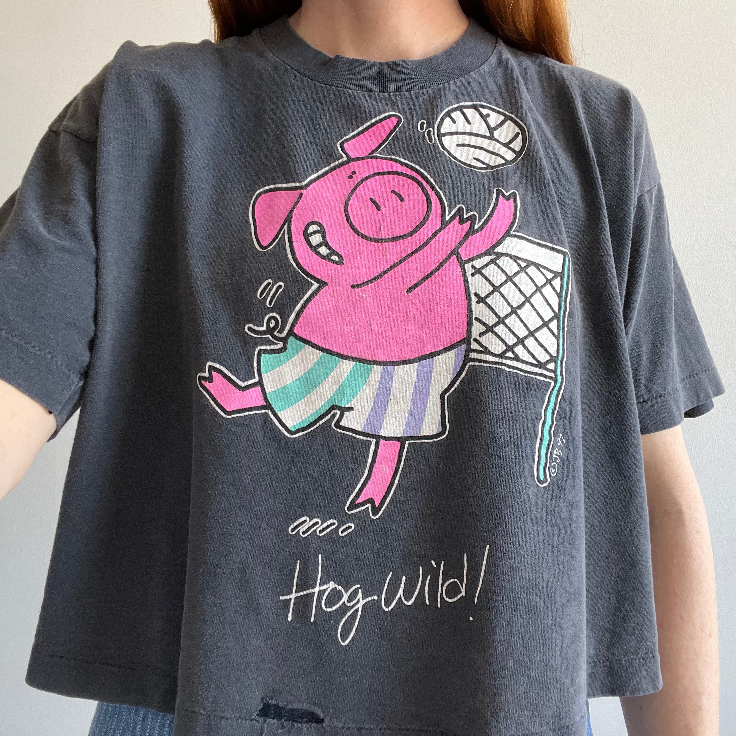 1992 Hog Wild Cotton Crop Top