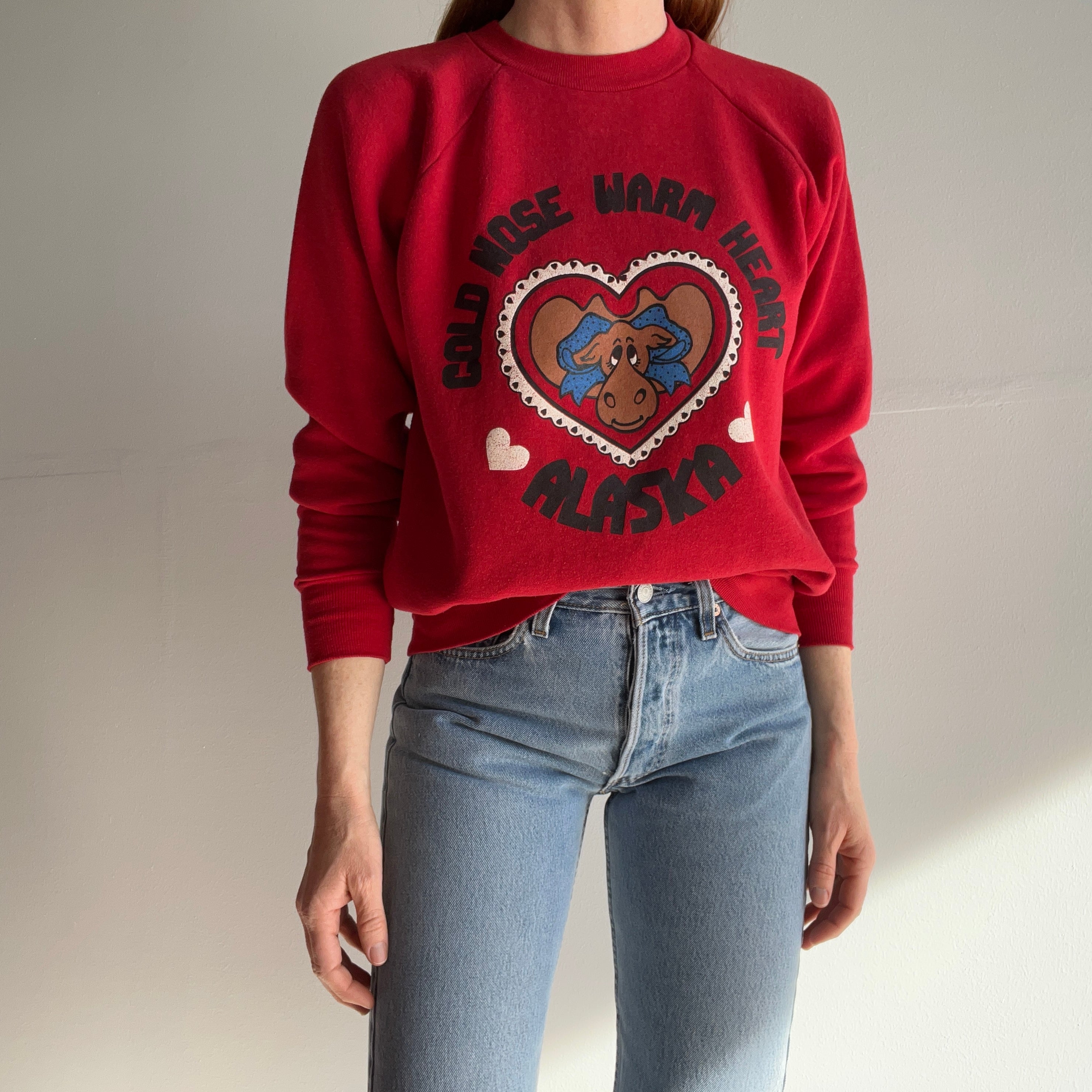 1970/80s Cold Nose, Warm Heart, Alaska Sweatshirt  - OMG