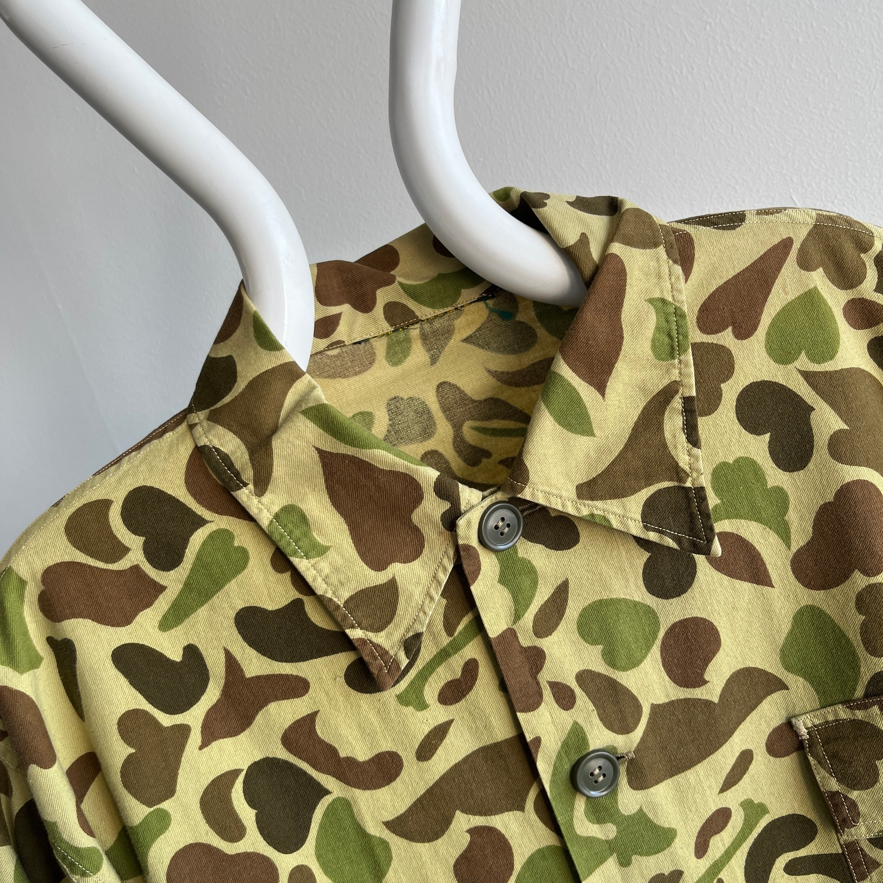 1970s Barely Worn Bright Camo Chore Coat/Jacket