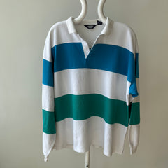 1980s Knightsbridge Rugby - Teal and Turquoise - Great Hang