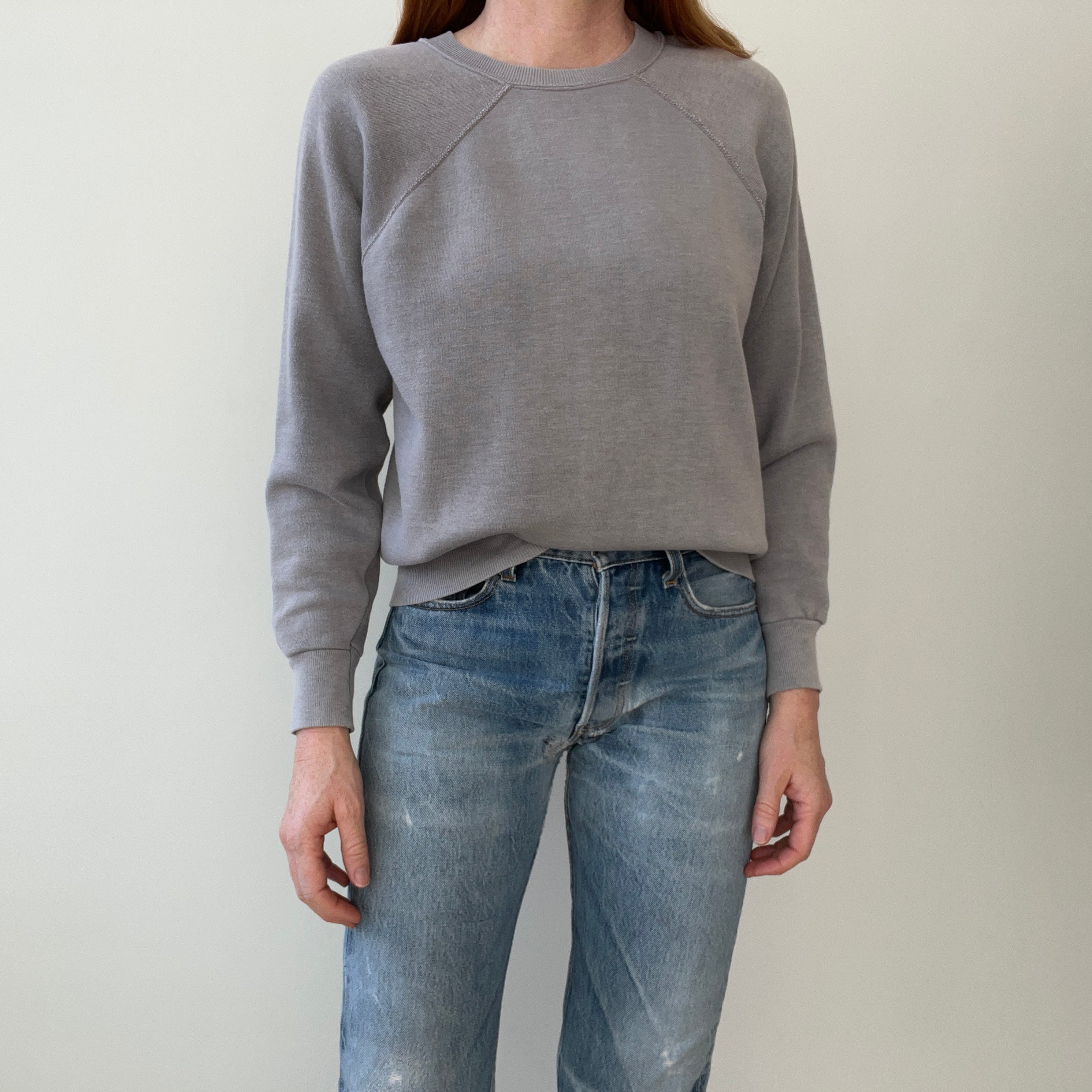 1970/80s Soft as Cashmere Faded Gray Beautiful Luxury Sweatshirt - Don't Care If It Doesn't Sell :)