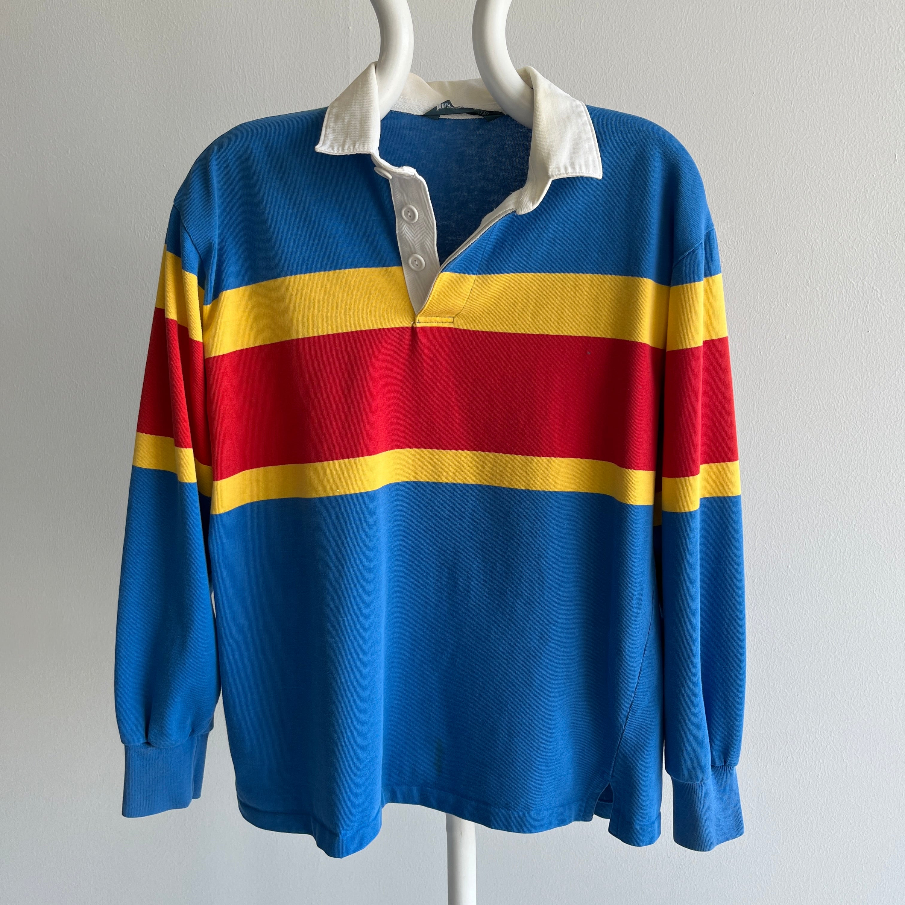 1980s Classic Striped Rugby Shirt