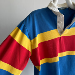 1980s Classic Striped Rugby Shirt