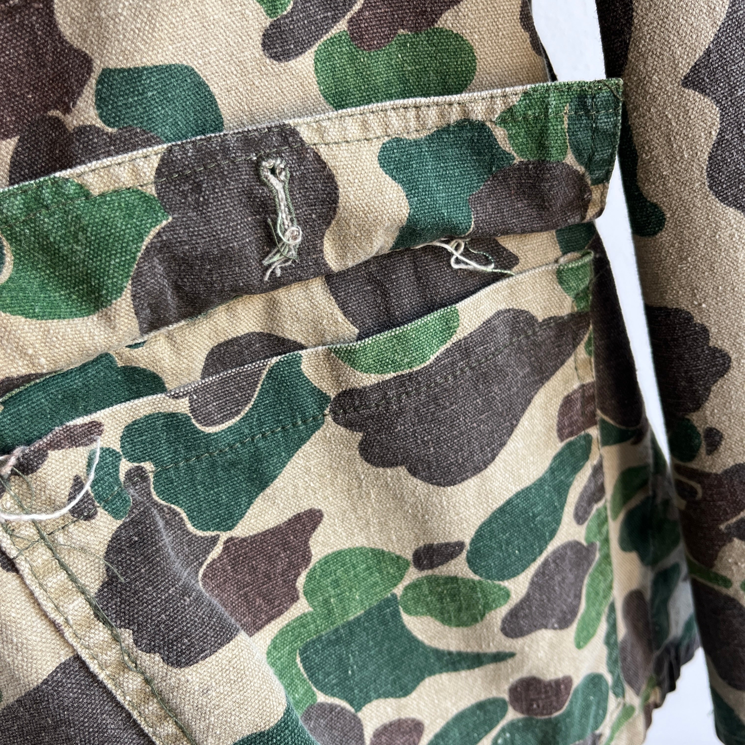 1970/80s Ranger Brand Cotton Camo Chore Coat - With Hand Mending