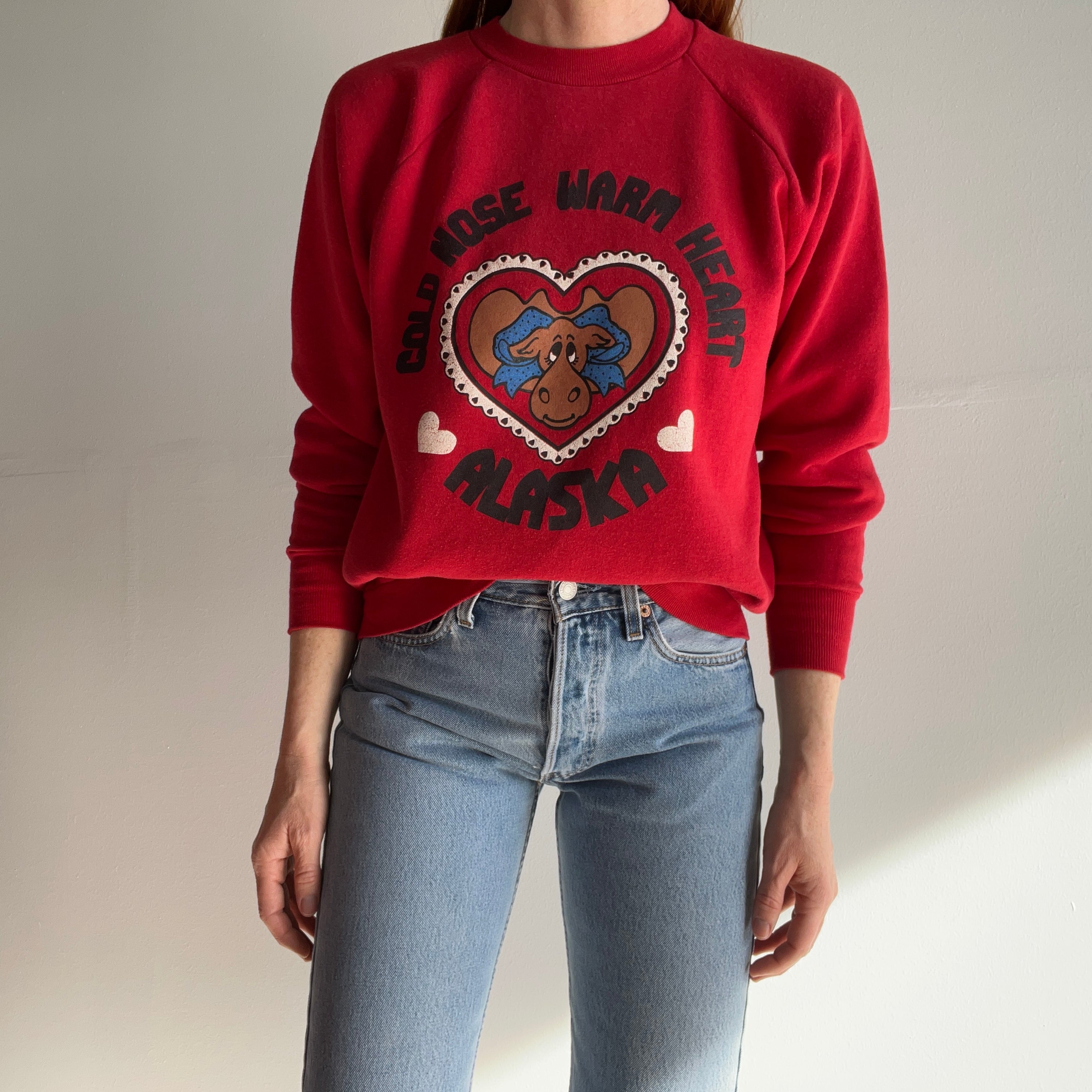 1970/80s Cold Nose, Warm Heart, Alaska Sweatshirt  - OMG