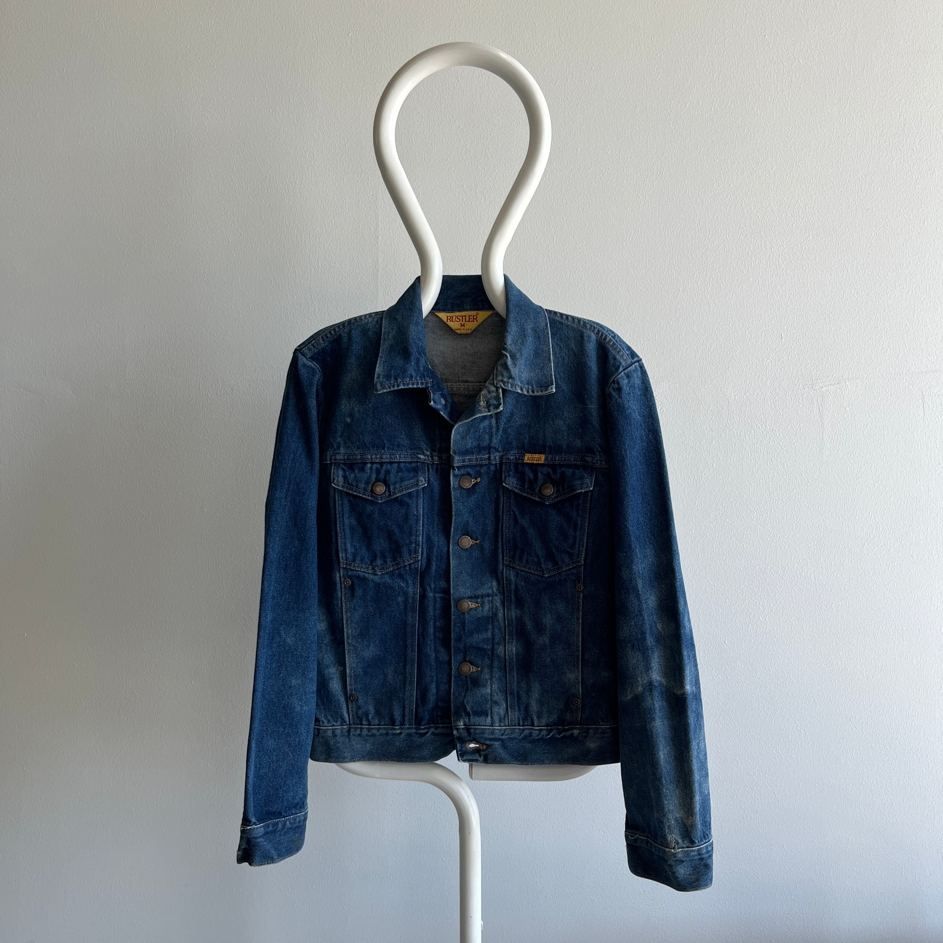 1980s Rustler Denim Jacket with the Coolest Fading