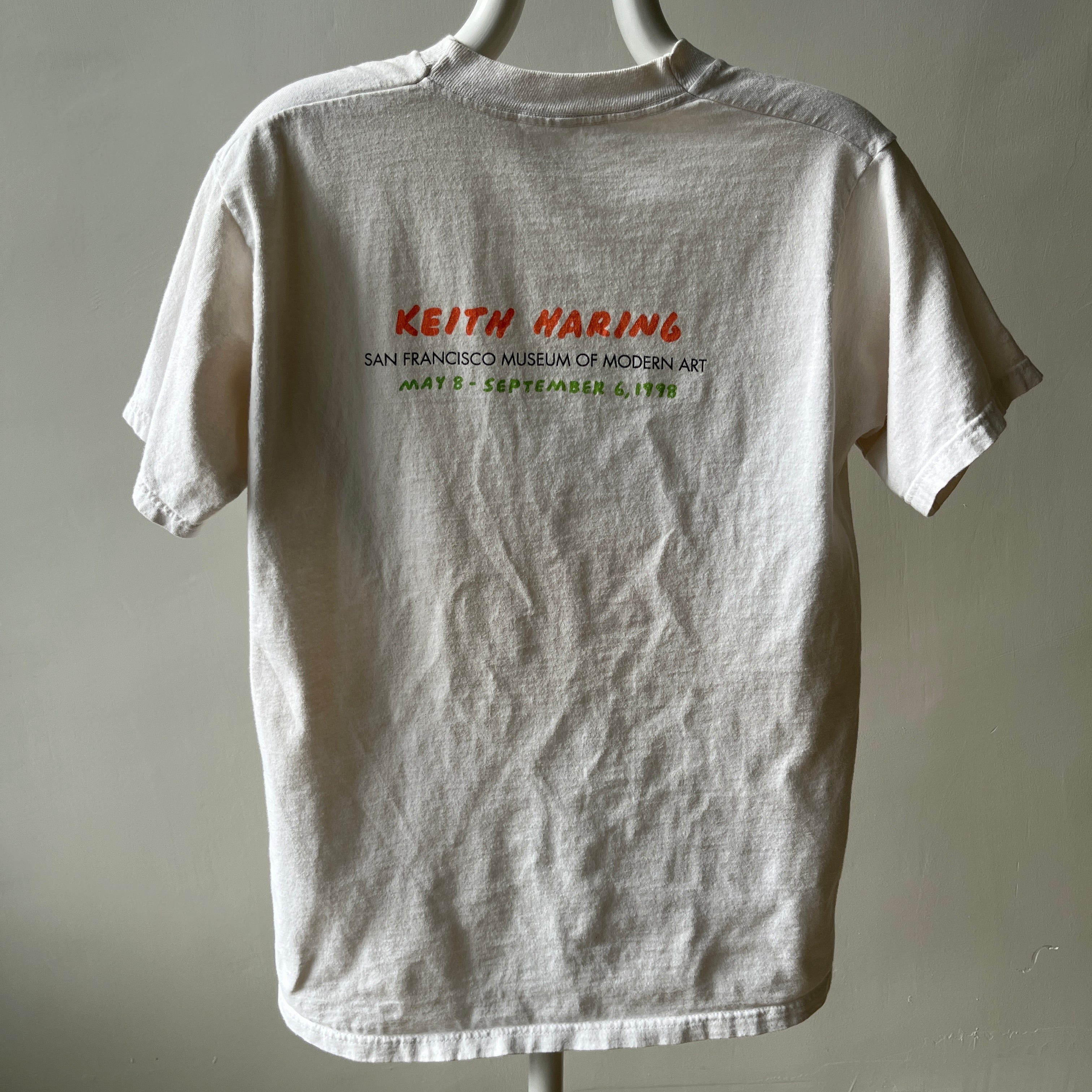 1998 Keith Haring SF Museum of Modern Art Cotton T-Shirt (Front and Back)