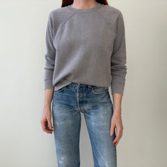 1970/80s Soft as Cashmere Faded Gray Beautiful Luxury Sweatshirt - Don't Care If It Doesn't Sell :)