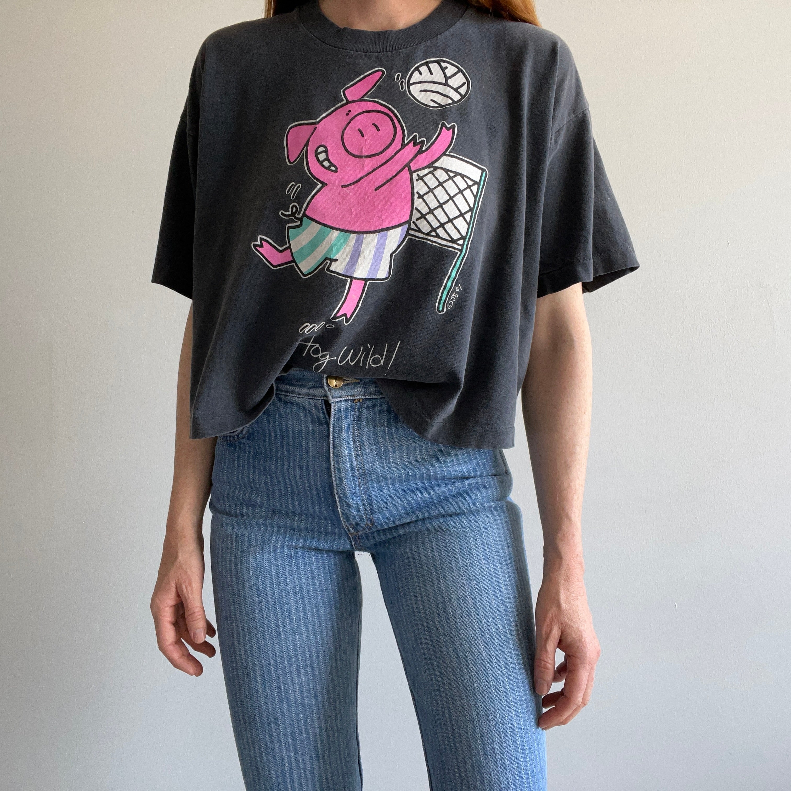 1992 Hog Wild Cotton Crop Top