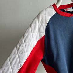 1990s Color Block Nike Quilted Sweatshirt