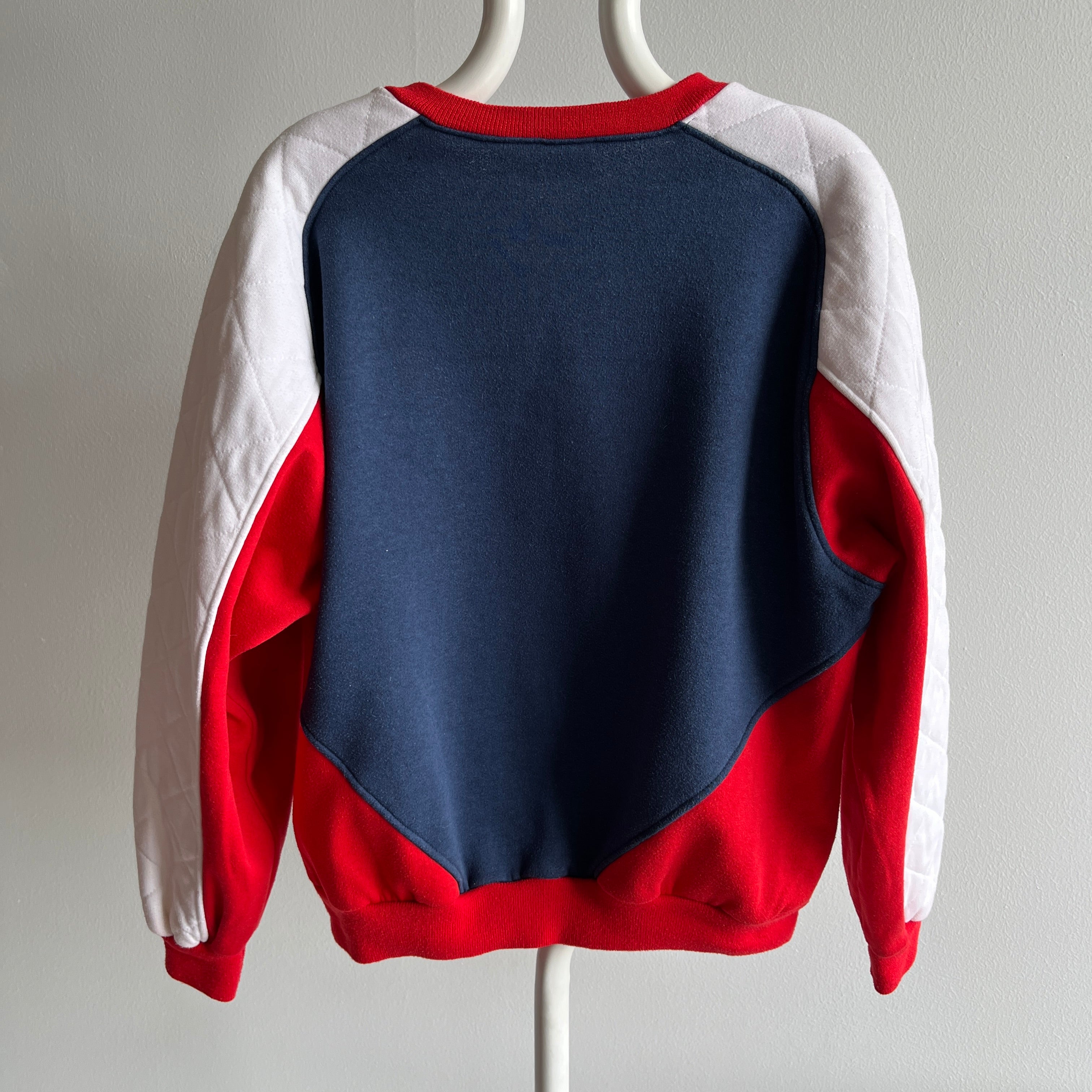 1990s Color Block Nike Quilted Sweatshirt