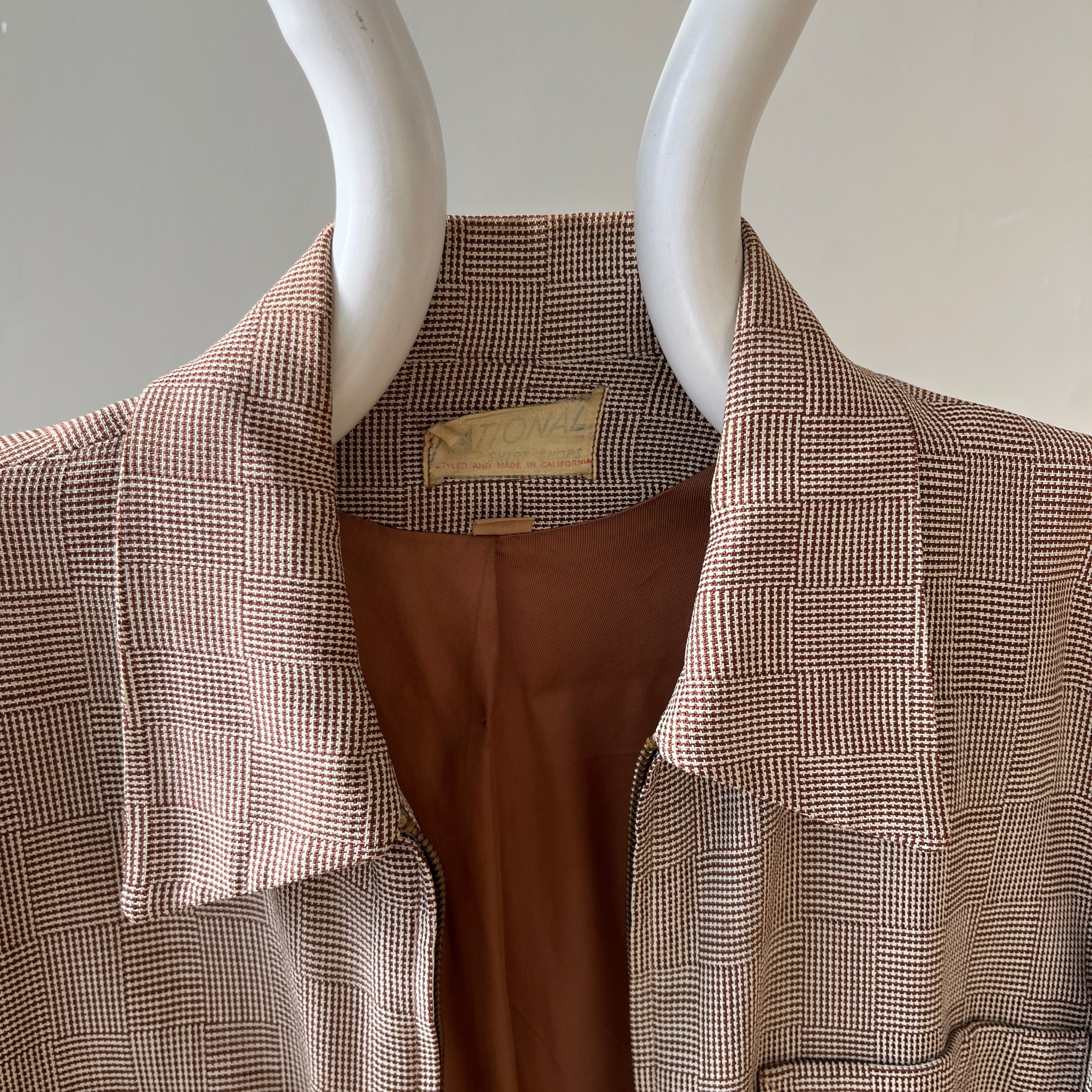 1950s Beige Rockabilly Zip Up Jacket - TINA COLLECTION