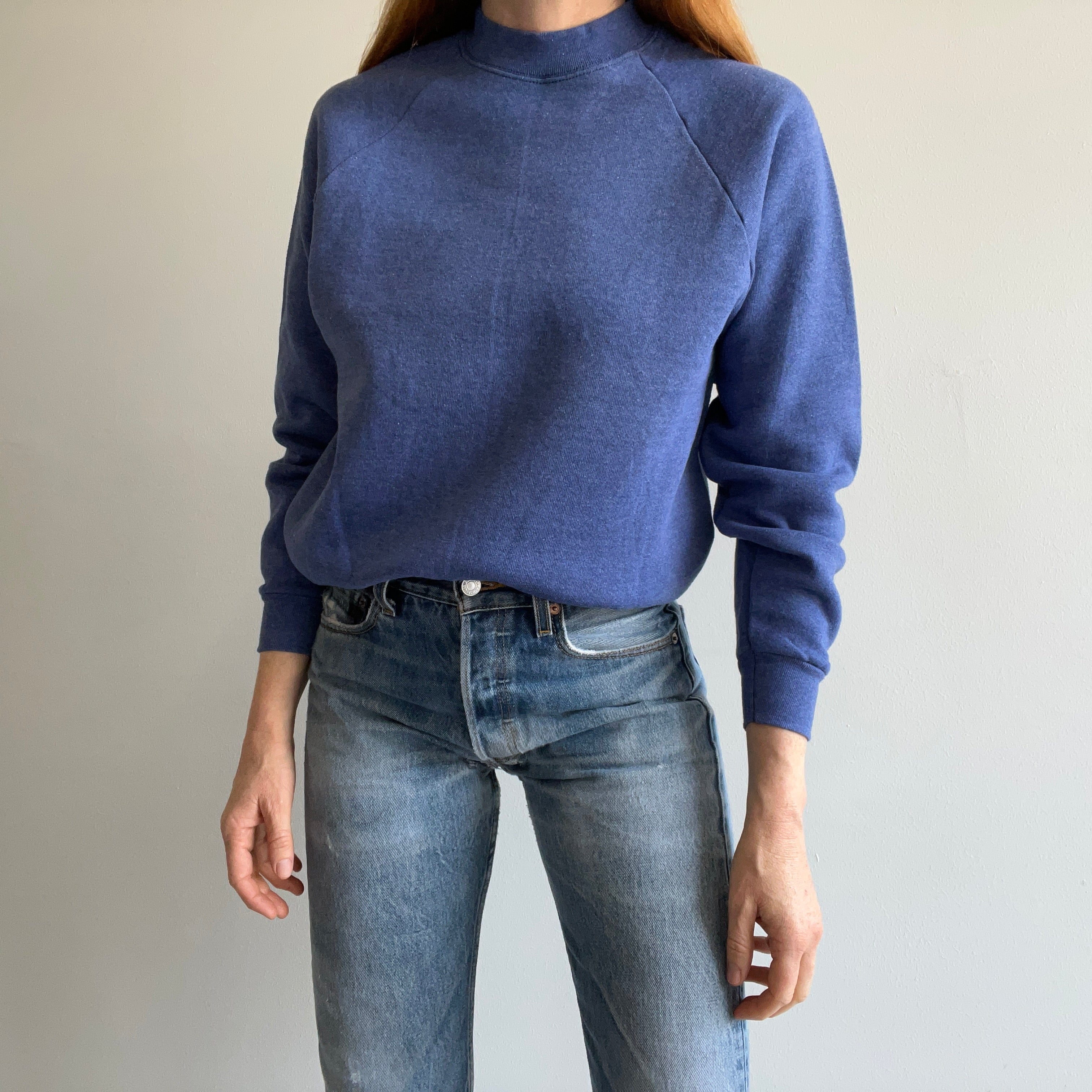 1980s Heather Blue FOTL Smaller Sized Sweatshirt