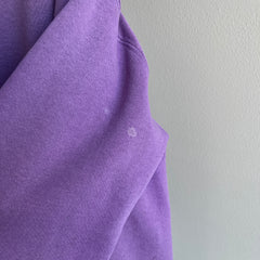 1980s Delightfully stained Lavender Russell Sweatshirt with a Single V