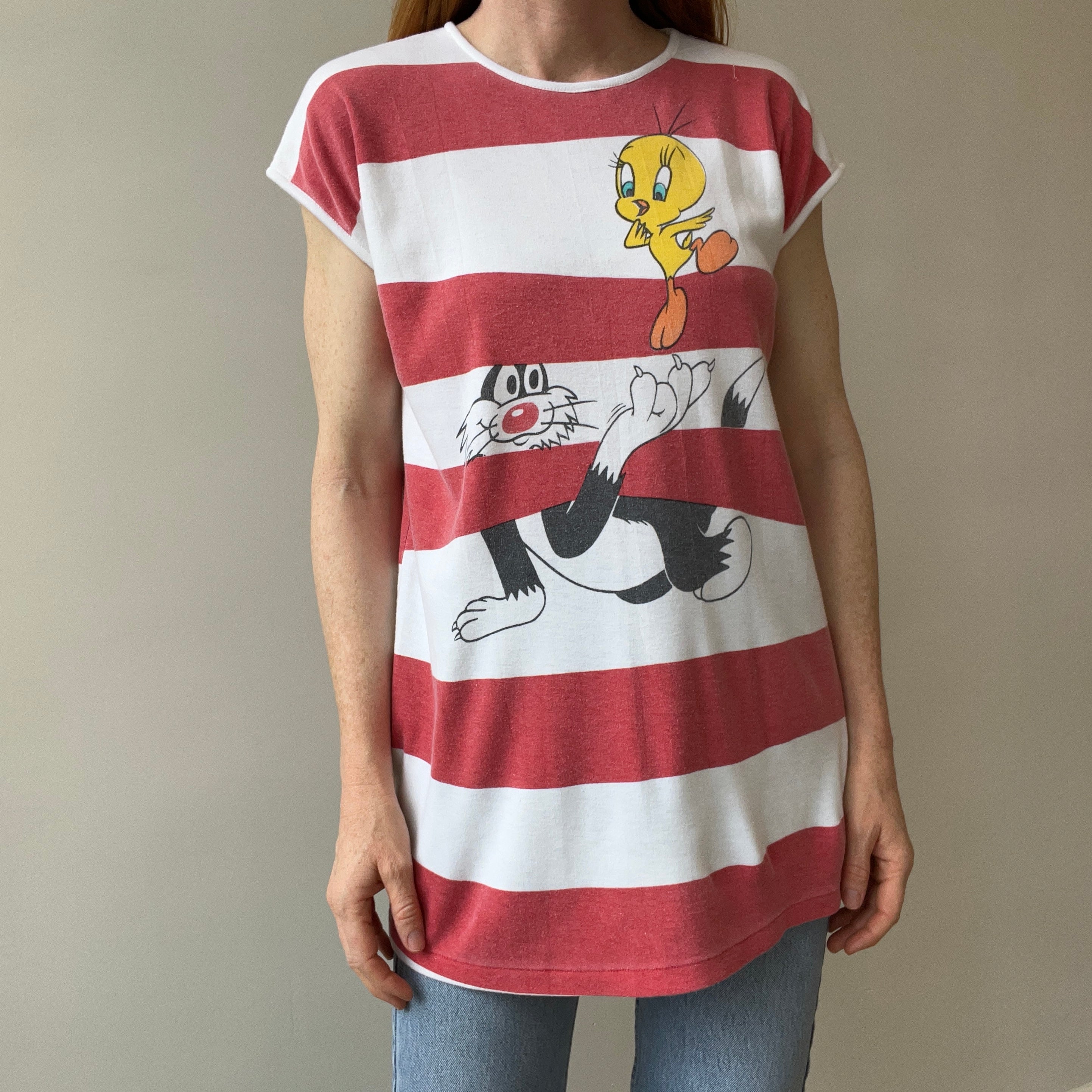 1980s Sylvester and Tweety Bird T-Shirt (Front and Back)