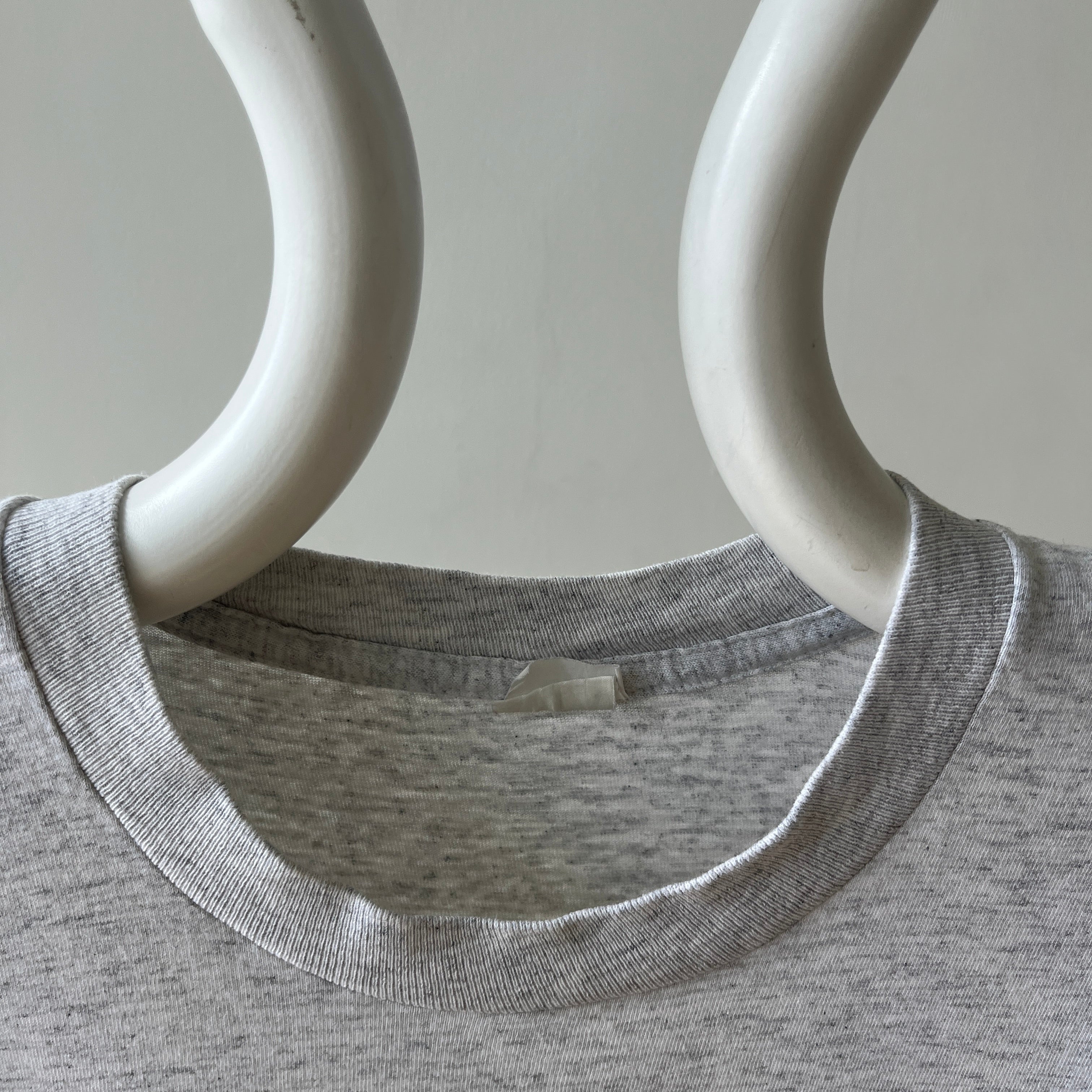 1990s Blank Grey Pocket T Shirt