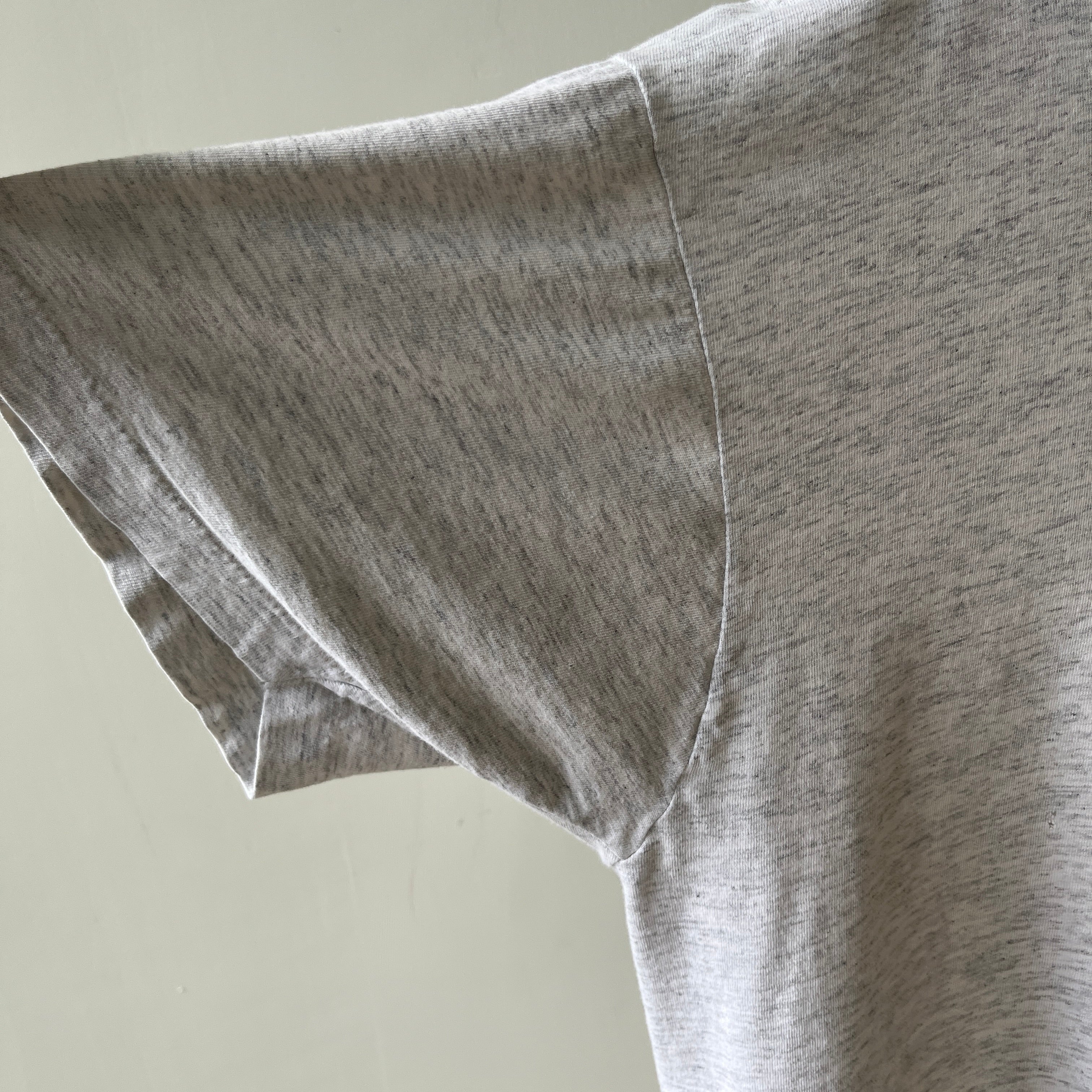 1990s Blank Grey Pocket T Shirt
