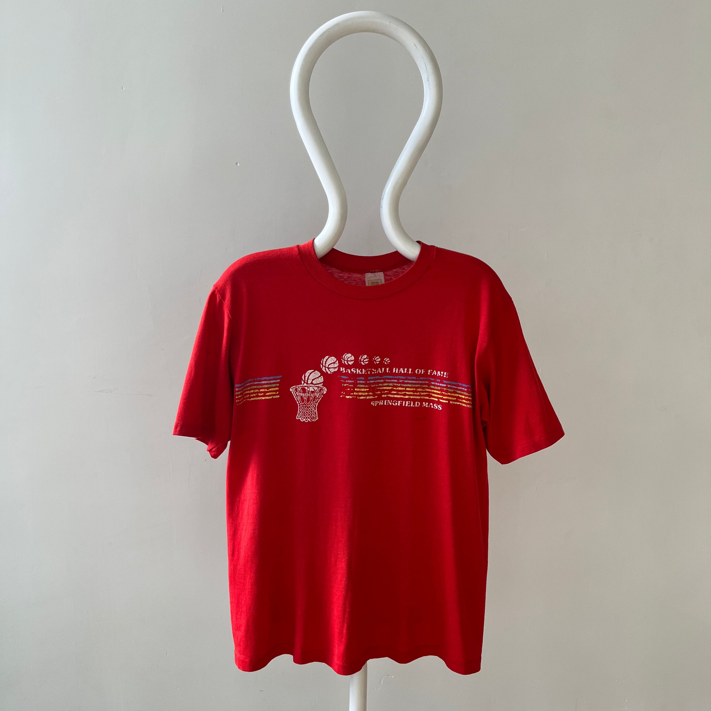 1970s/80s Red Basketball Hall Of Fame Springfield Mass T Shirt