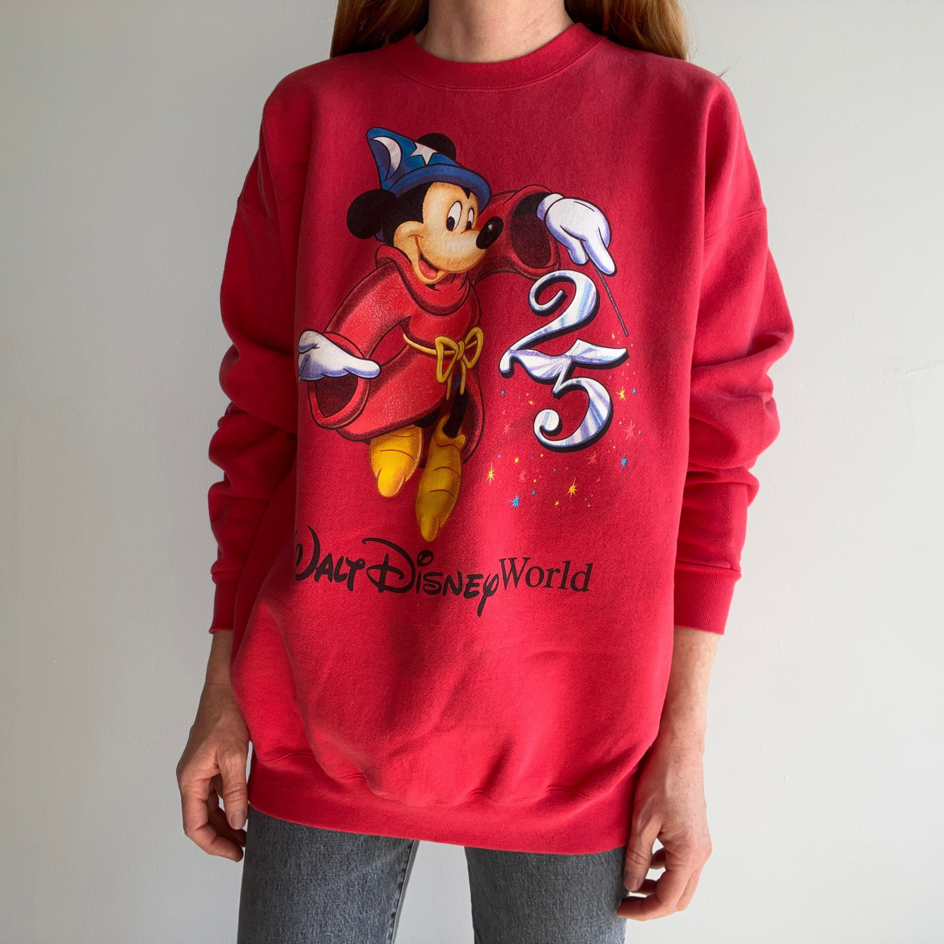 1996 Walt Disney World 25th Anniversary Fantasia Mickey Sweatshirt
